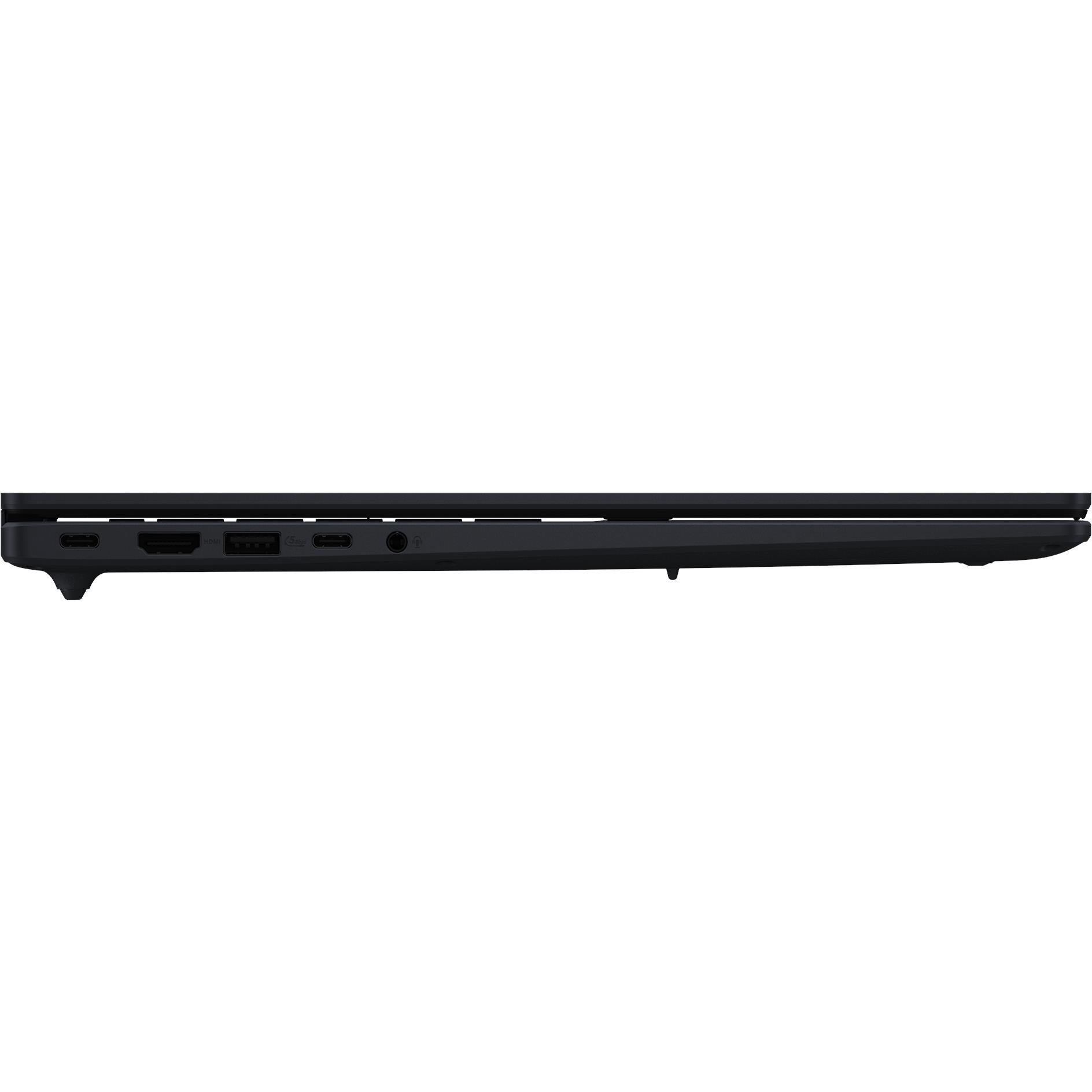 ASUS Vivobook laptop rear side view showing side vents and port openings