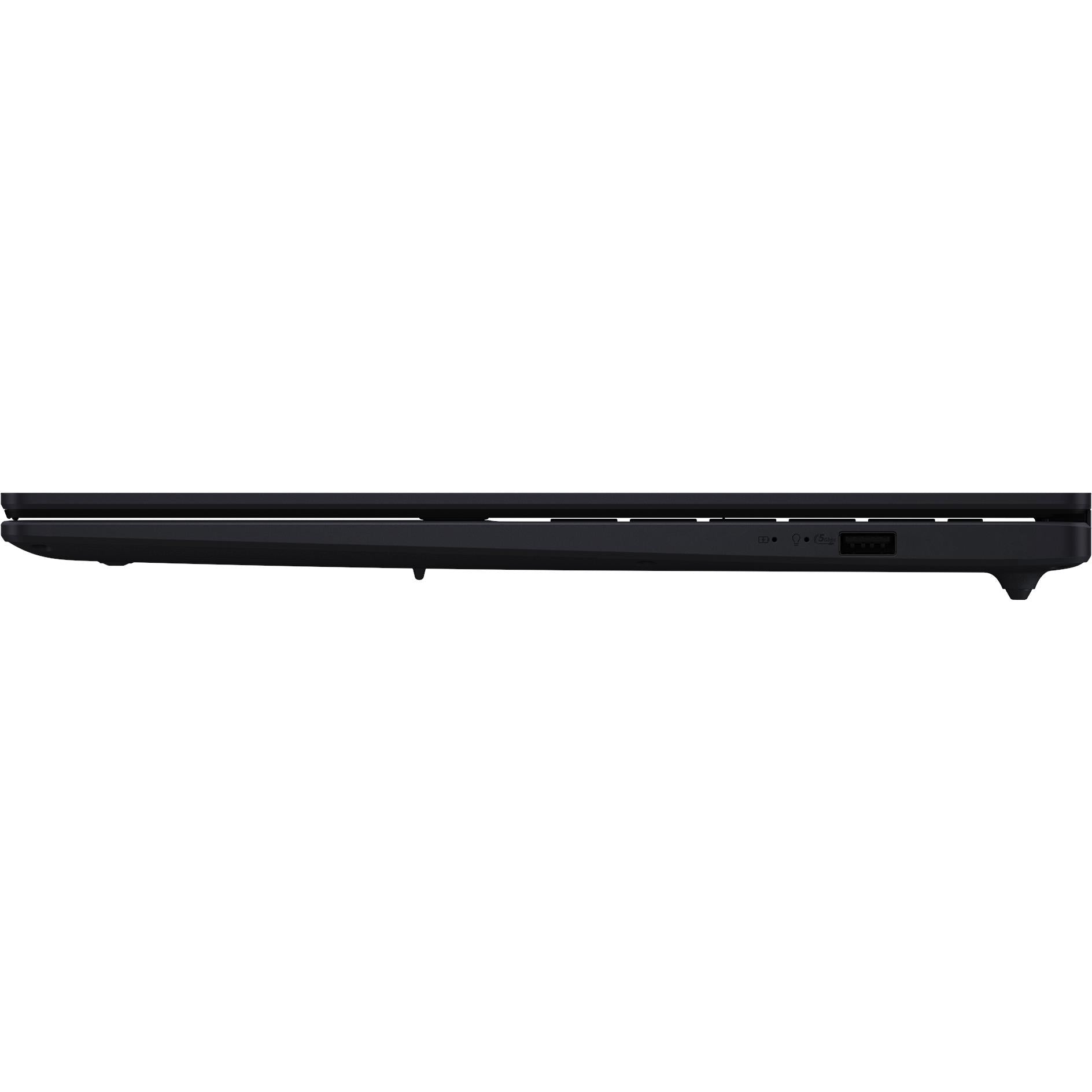 ASUS Vivobook laptop other side view with port cluster and ventilation openings