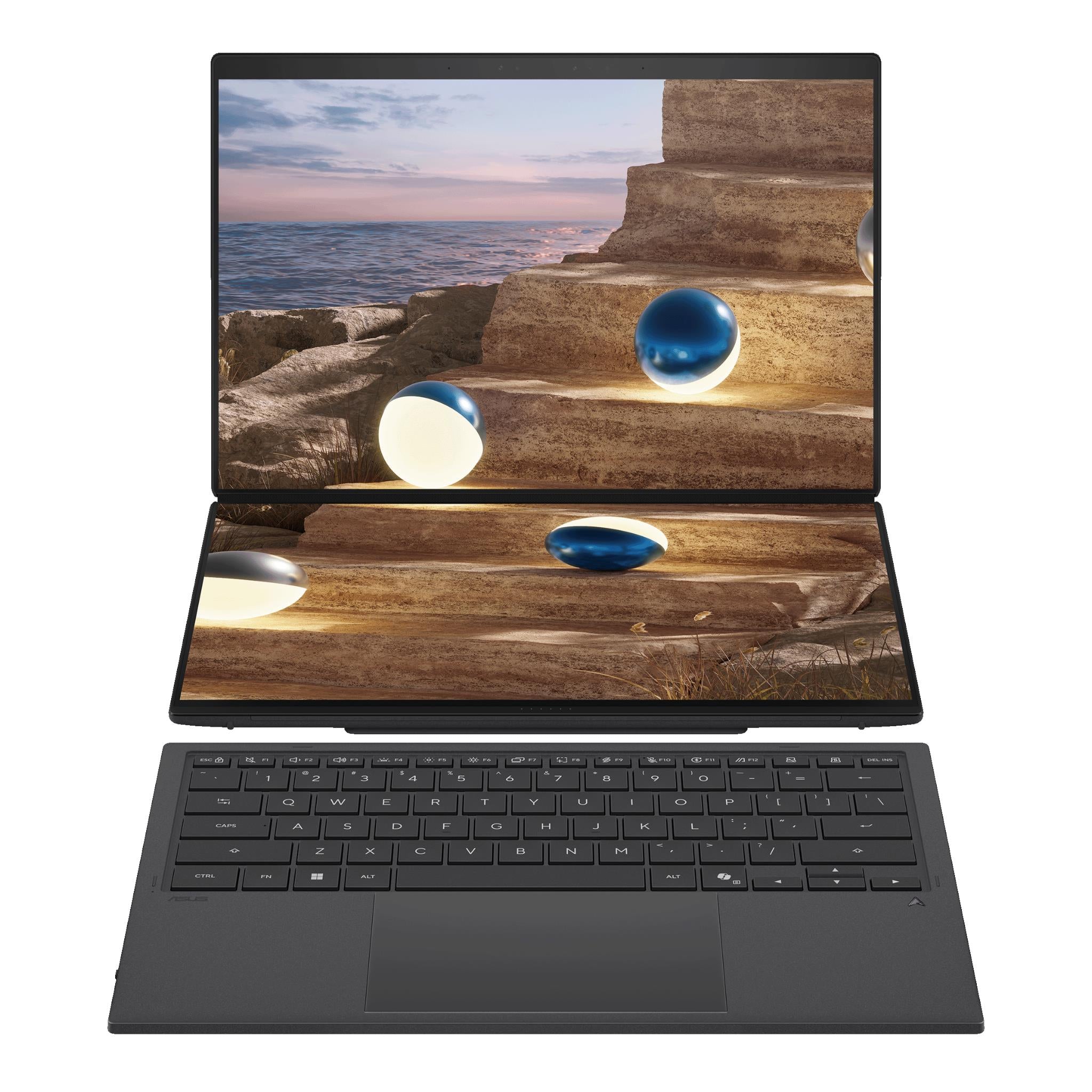 ASUS Zenbook Duo 14-inch dual-screen OLED laptop in Grey - Business & Home Laptops at Tech Supply Shed NZ