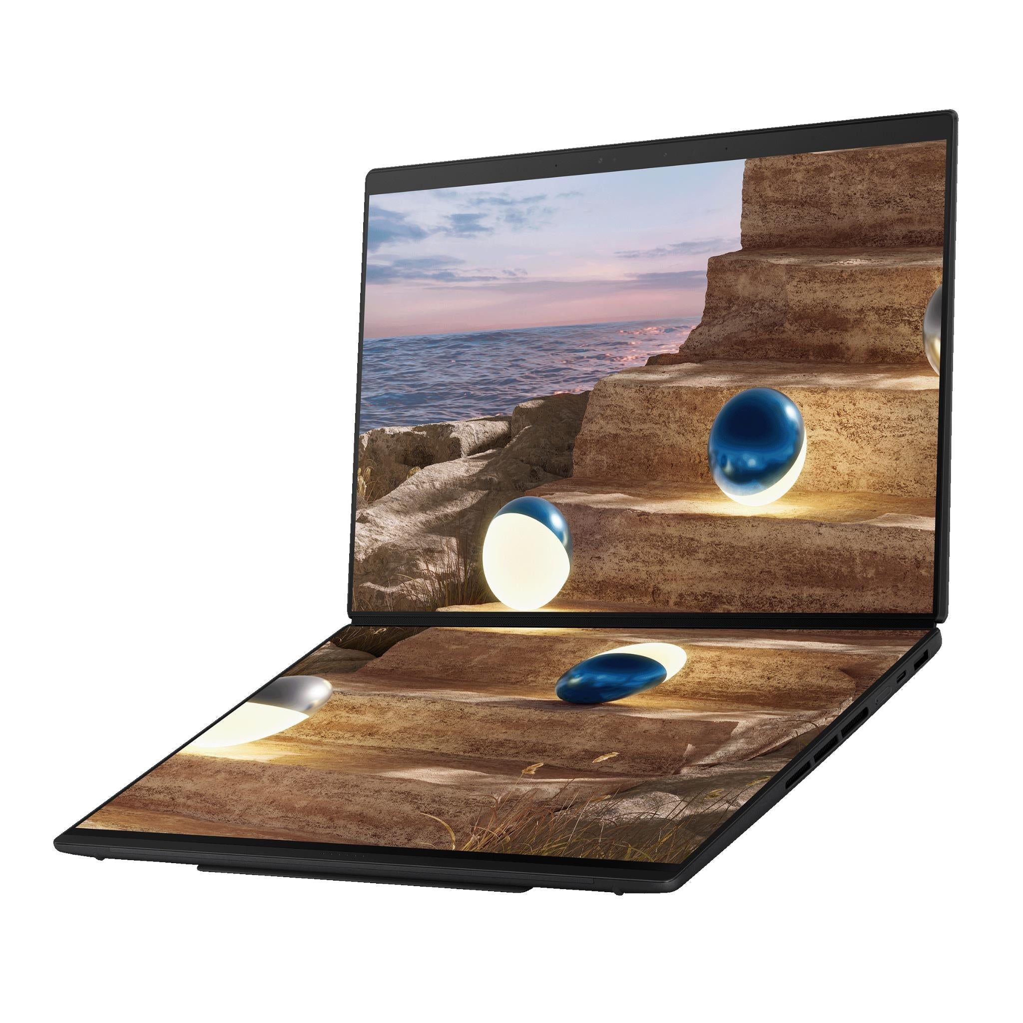 ASUS Zenbook Duo 14-inch dual-screen OLED laptop in Grey, image 4 - Business & Home Laptops at Tech Supply Shed NZ