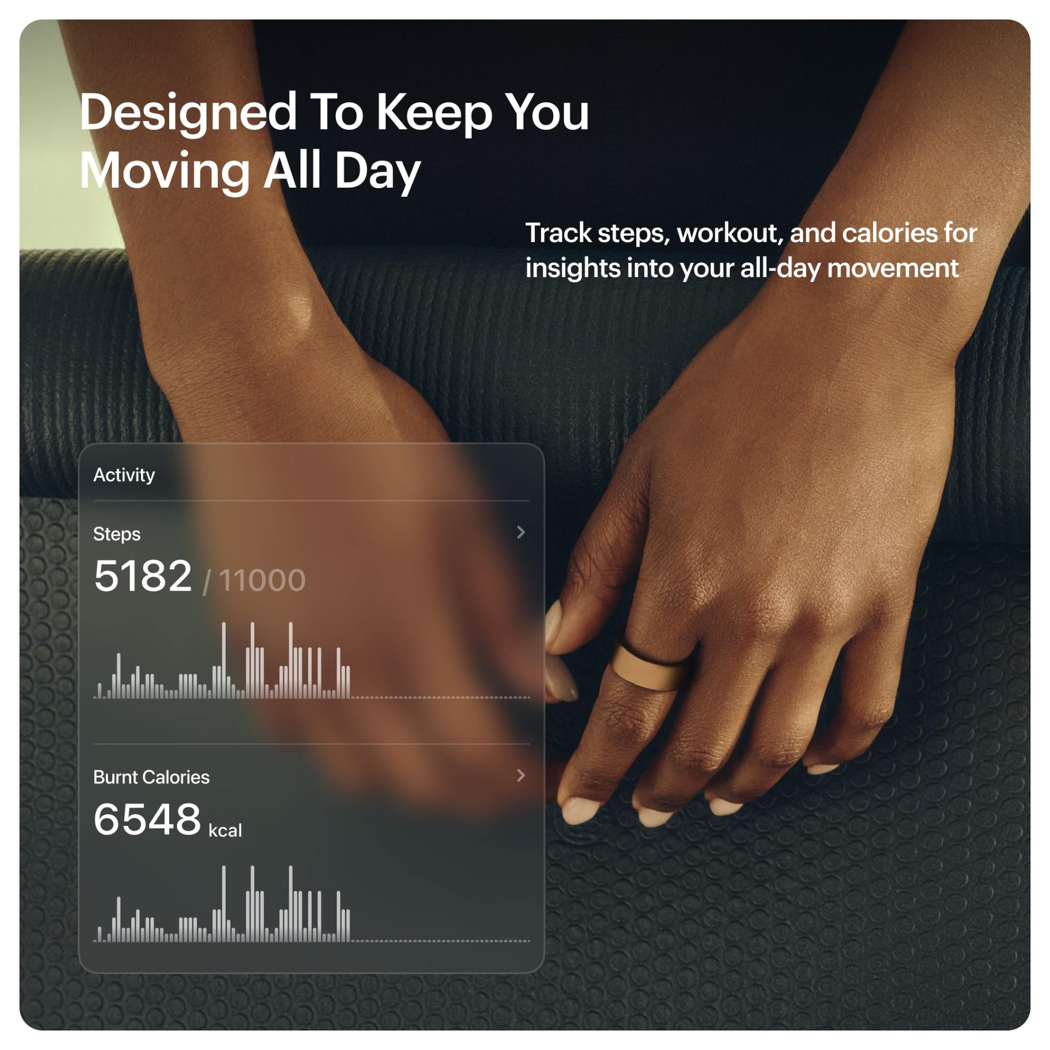 Ultrahuman Ring Air smart ring in rose gold, size 9, image 6 - Smart Rings at Tech Supply Shed NZ