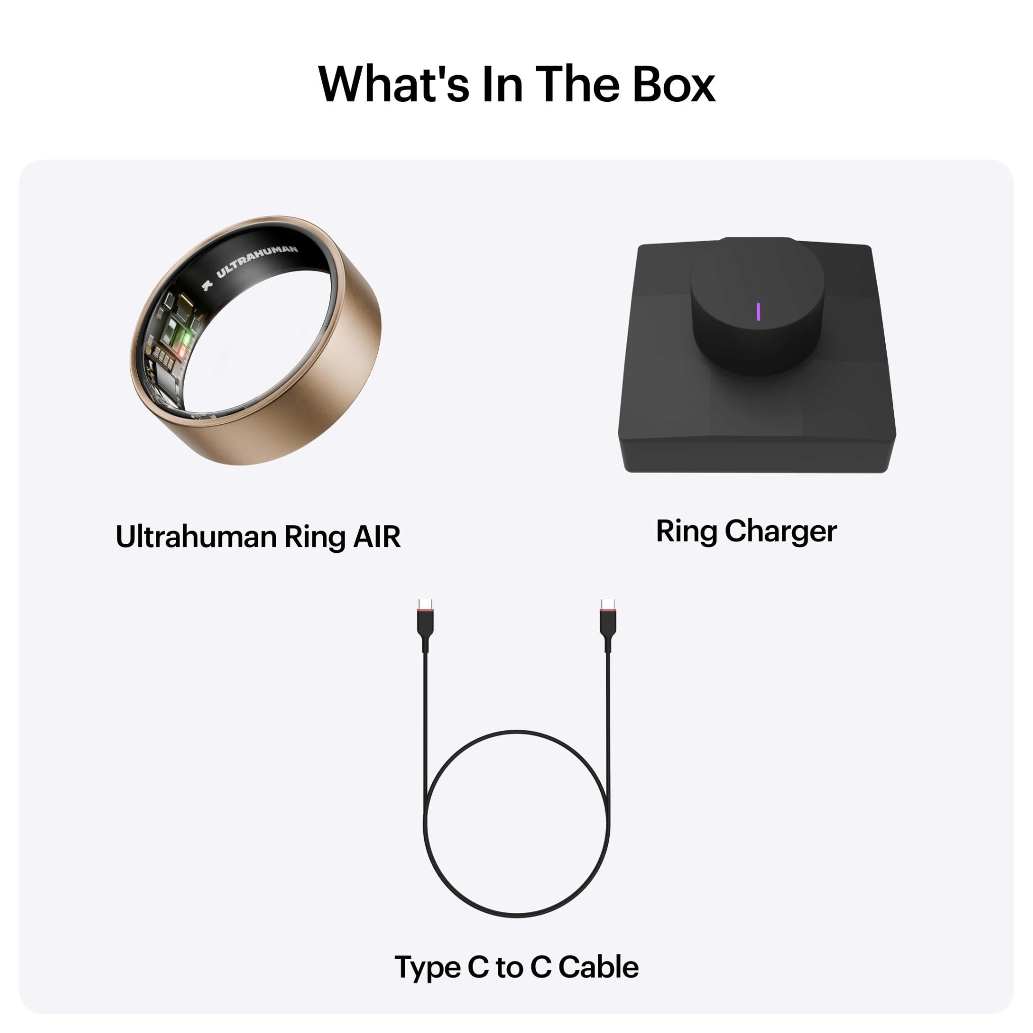 Ultrahuman Ring Air smart ring in rose gold, size 9, image 8 - Smart Rings at Tech Supply Shed NZ
