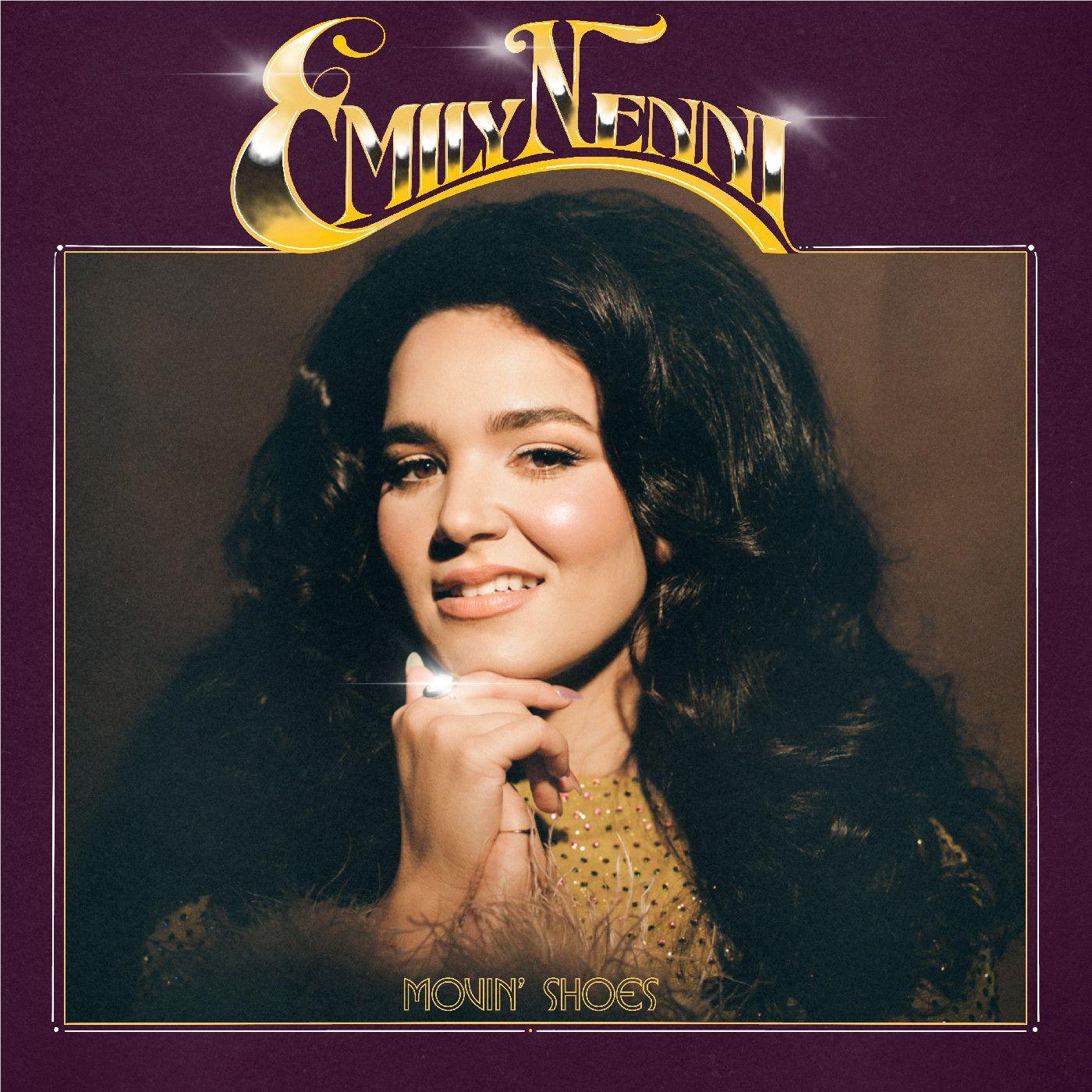 Movin' Shoes music album cover with Emily Nenni portrait and logo