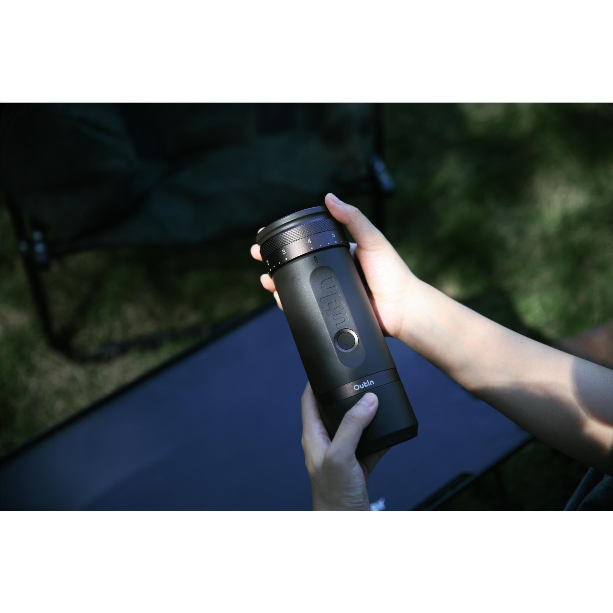 OutIn Fino Portable Electric Coffee Grinder 
(Tundra Brown)