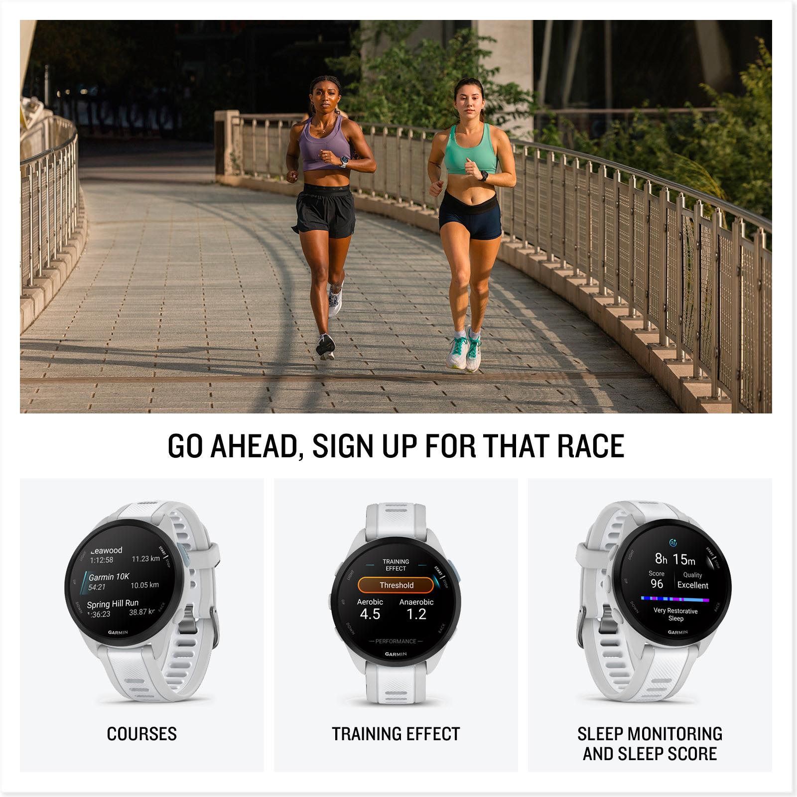 Garmin Forerunner 165 GPS running smart watch in Mist Grey, image 4 - Smart Watches at Tech Supply Shed NZ