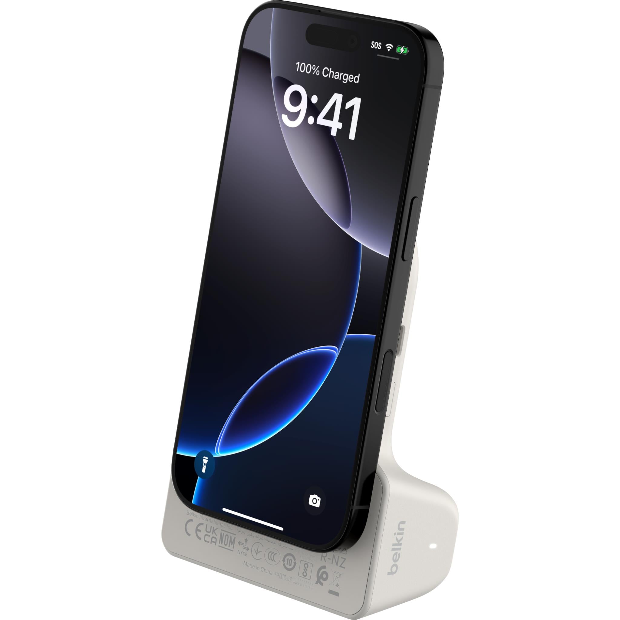 Belkin Stage PowerGrip magnetic camera grip with power bank in sand, image 3 - Power Banks at Tech Supply Shed NZ
