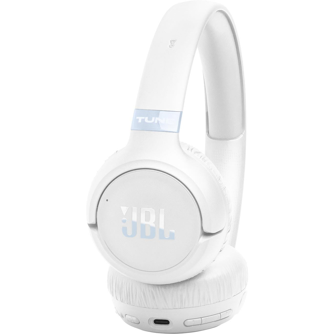 JBL Tune 680NC Wireless On-Ear Noise Cancelling Headphones (White)
