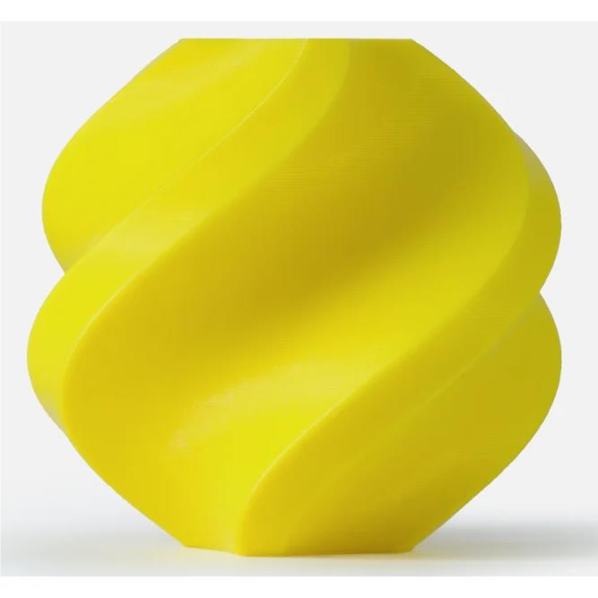 Yellow PLA 3D printer filament coil