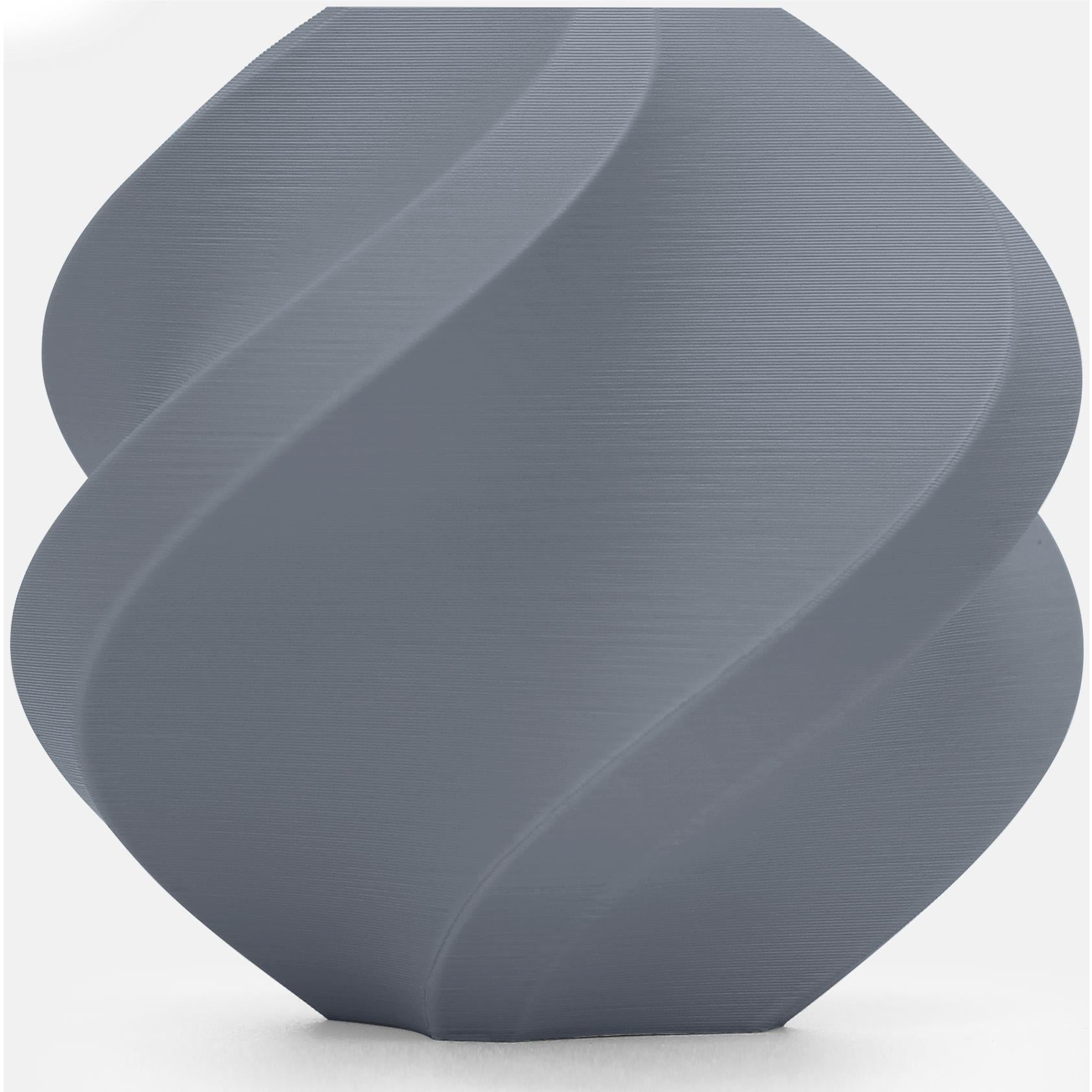 Matte ash grey PLA 3D filament on a spool, 1.75 mm