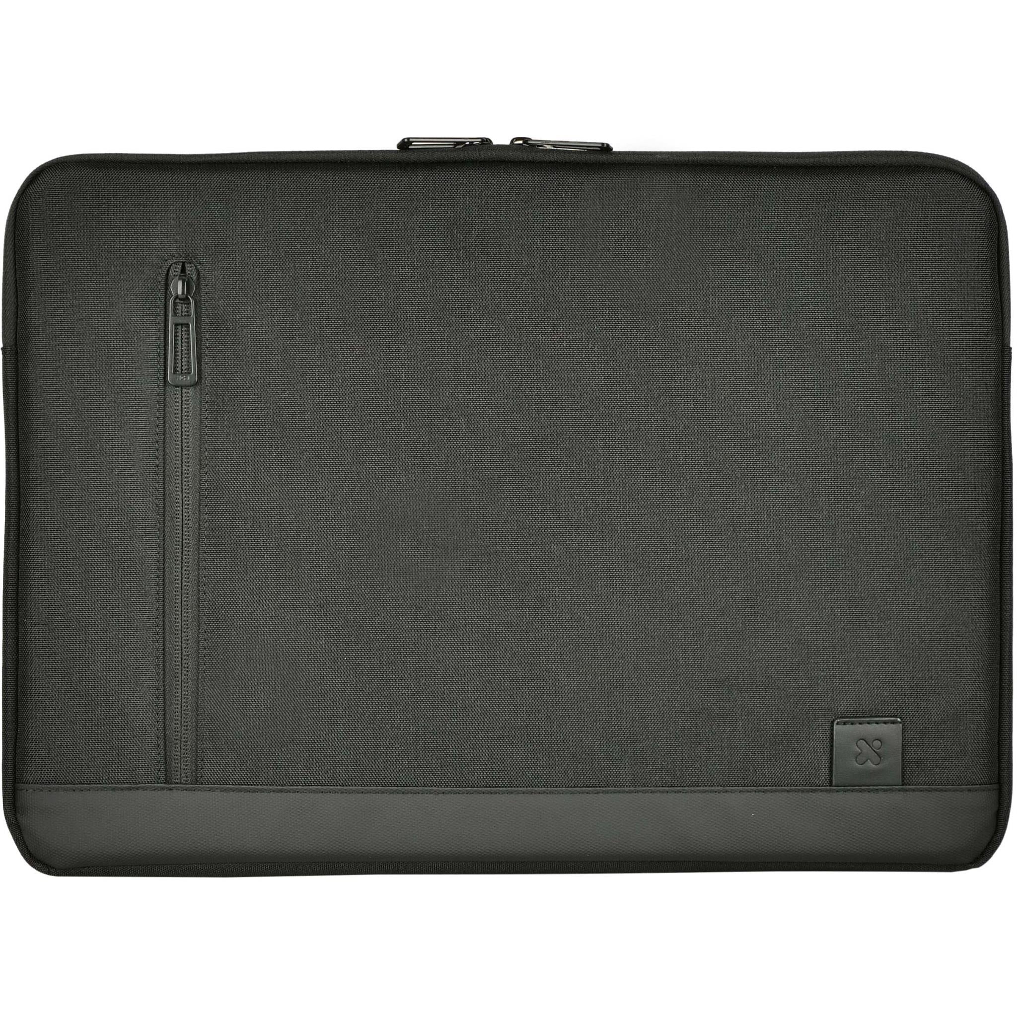 XCD 14 inch water-resistant laptop sleeve, front zip pocket, black