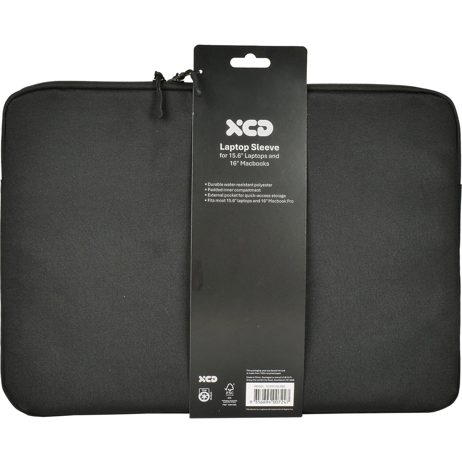 XCD 16 inch laptop sleeve in black, image 6 - Laptop & Tablet Bags at Tech Supply Shed NZ