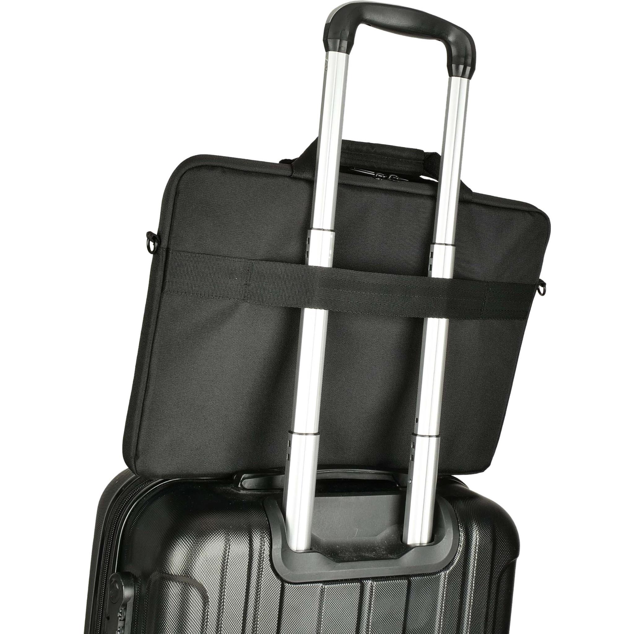 XCD Urban 16" Slimline Briefcase, Detachable Strap in black, image 5 - Laptop & Tablet Bags at Tech Supply Shed NZ