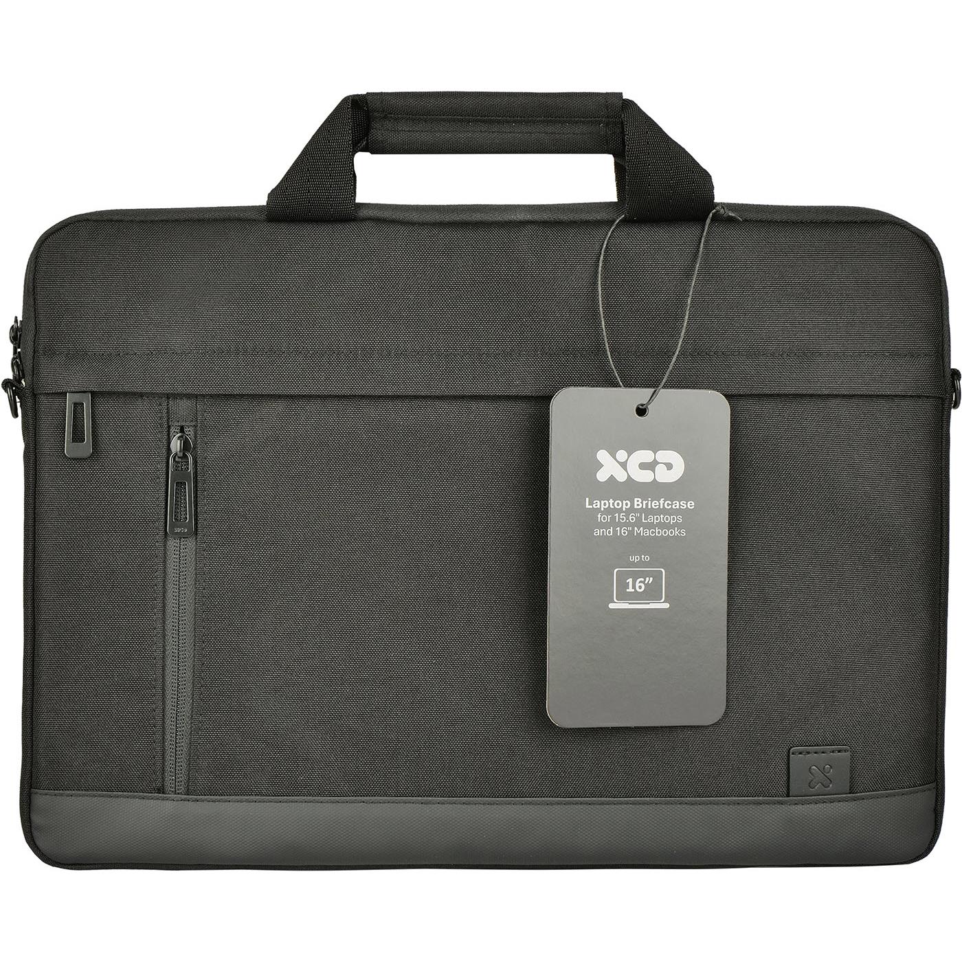 XCD Urban 16" Slimline Briefcase, Detachable Strap in black, image 6 - Laptop & Tablet Bags at Tech Supply Shed NZ