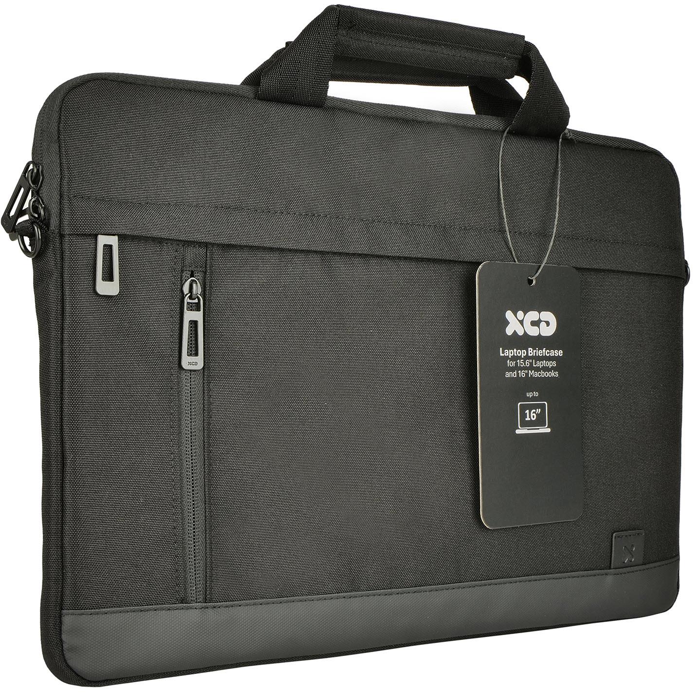 XCD Urban 16" Slimline Briefcase, Detachable Strap in black, image 8 - Laptop & Tablet Bags at Tech Supply Shed NZ