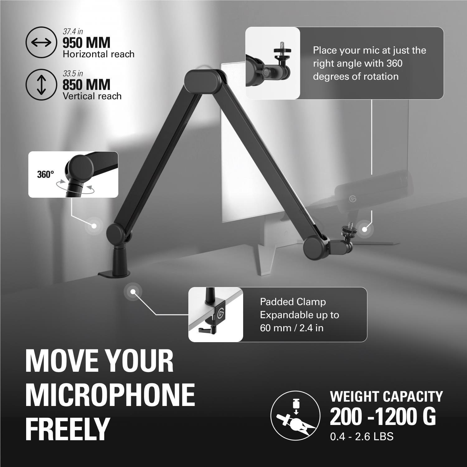 Elgato Wave Mic Arm MK2 (Black)