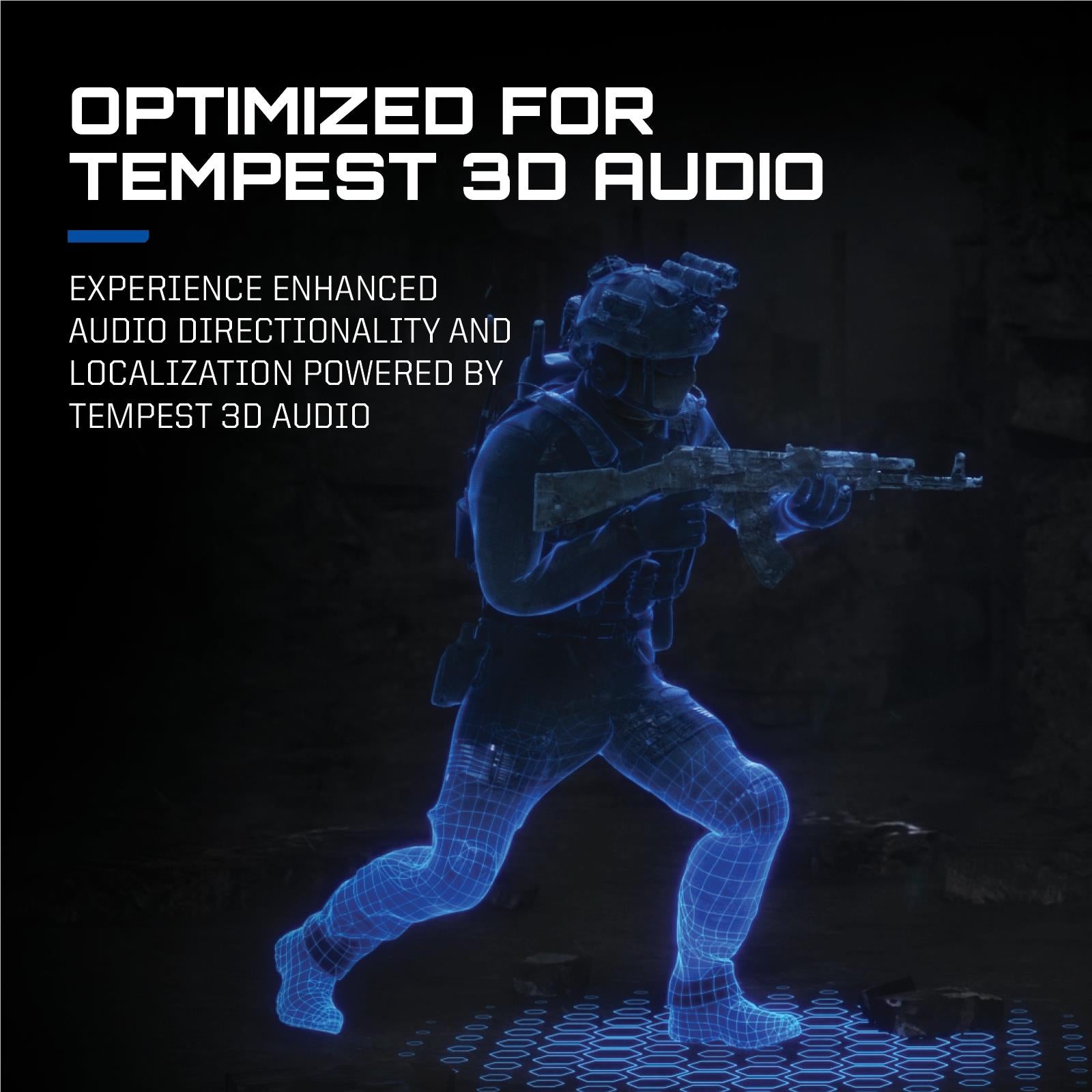 Black over-ear wireless gaming headset featured in a promotional graphic
