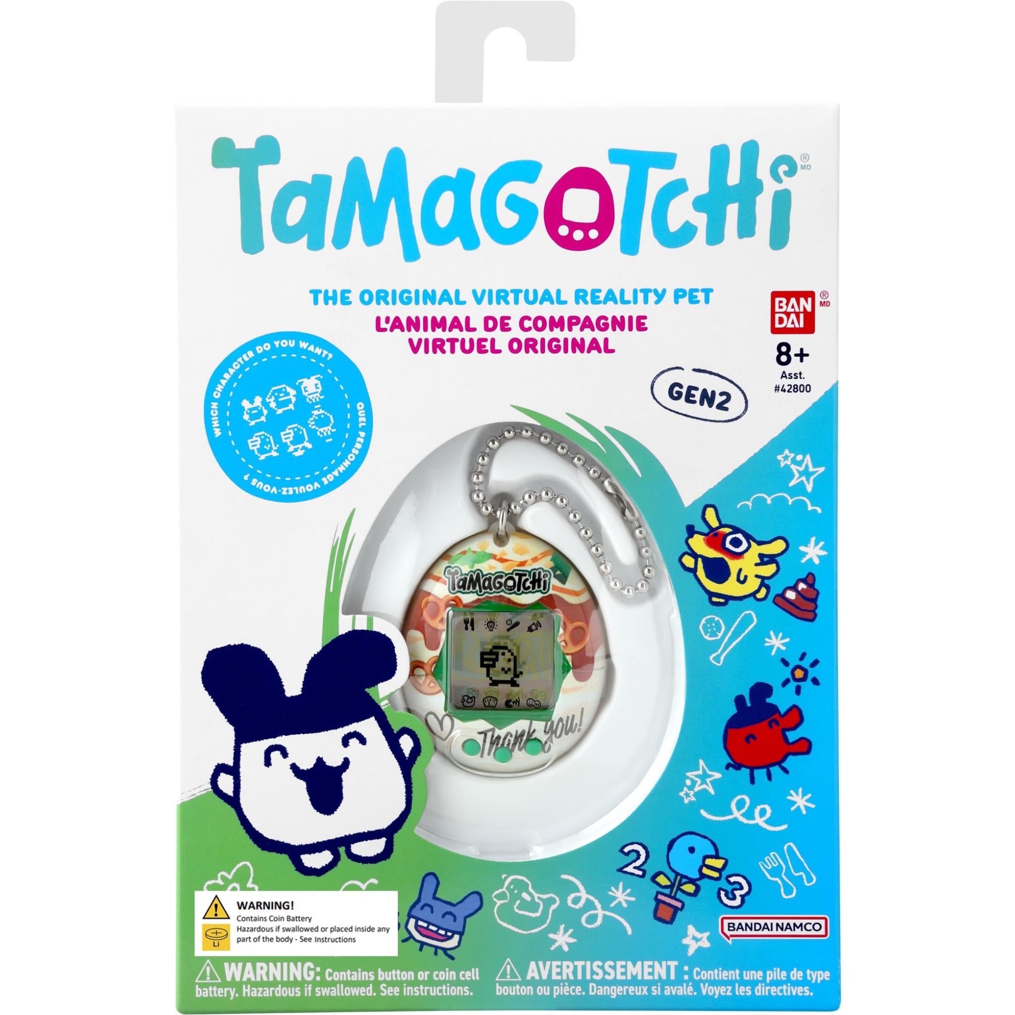 Tamagotchi Original Gen 2 Caramel Nuts digital pet, image 5 - Retro & Handheld Gaming at Tech Supply Shed NZ