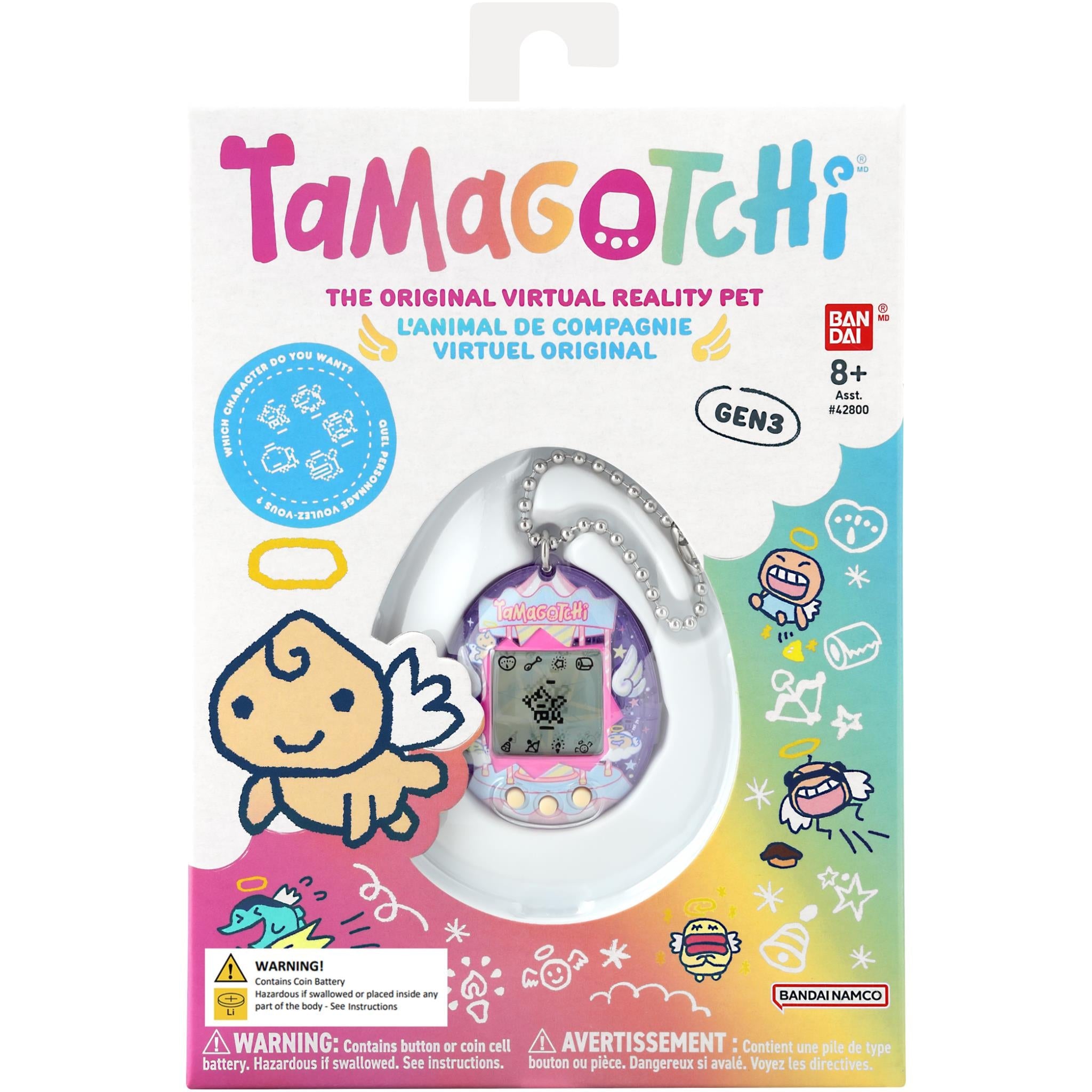 Tamagotchi Gen 3 Angel Carousel handheld digital pet retail packaging on card