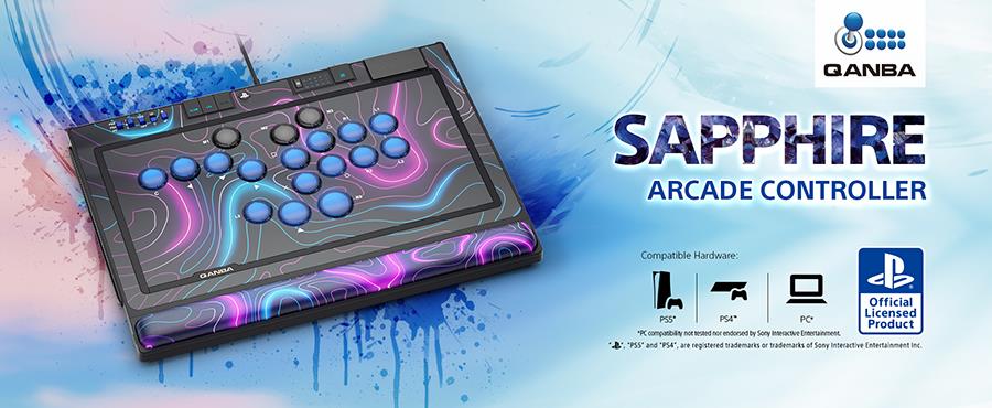 Qanba Sapphire leverless arcade controller in black, image 7 - Electronic Gaming Accessories at Tech Supply Shed NZ