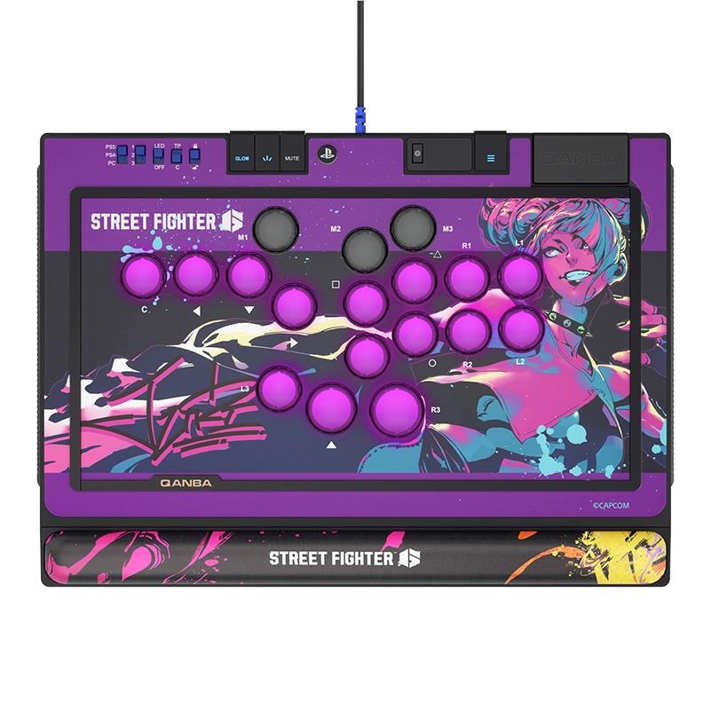 Qanba Sapphire leverless arcade controller Street Fighter Juri Edition in purple - Electronic Gaming Accessories at Tech Supply Shed NZ
