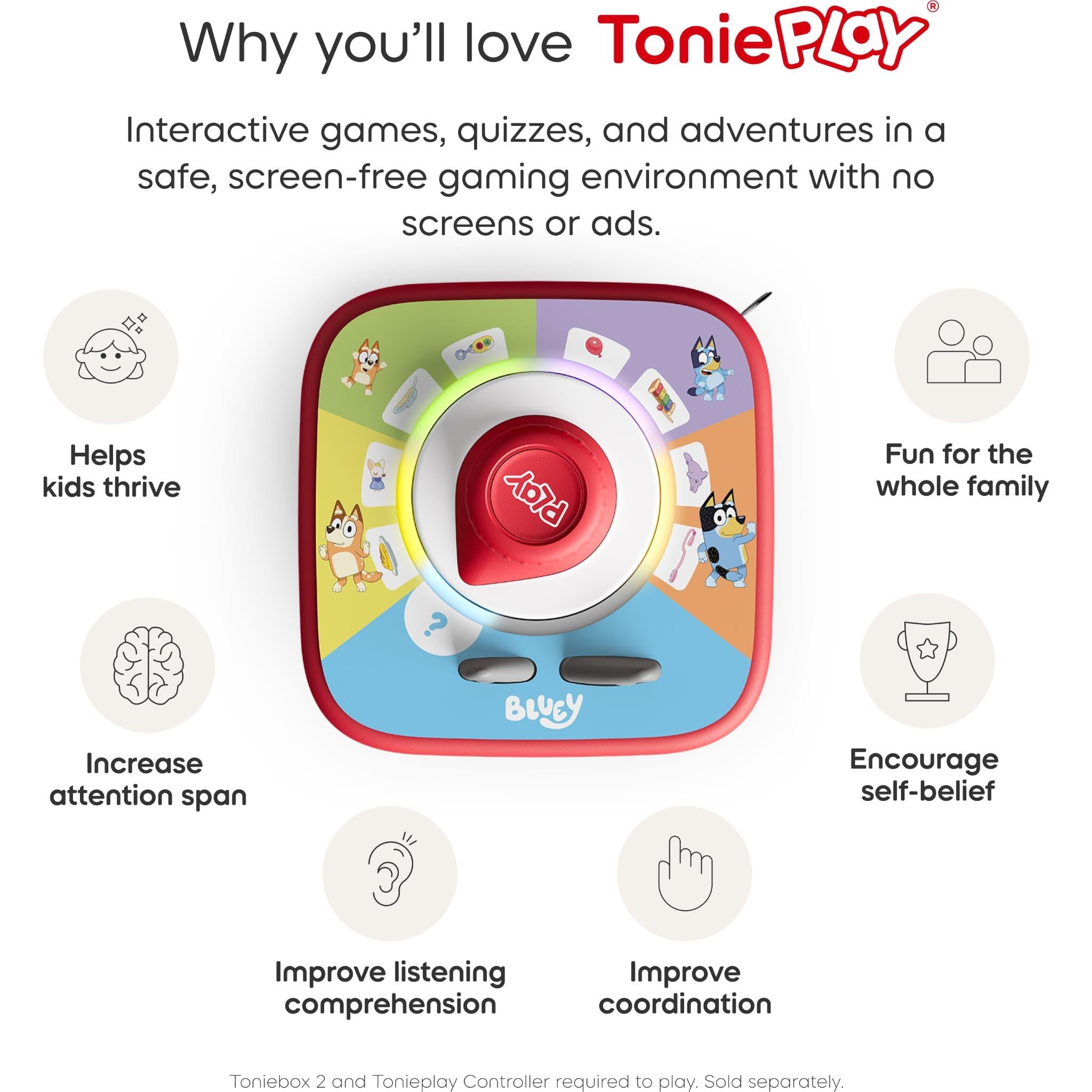 tonies Tonieplay Game Bluey Play All Day disc and box, image 7 - Tonies at Tech Supply Shed NZ