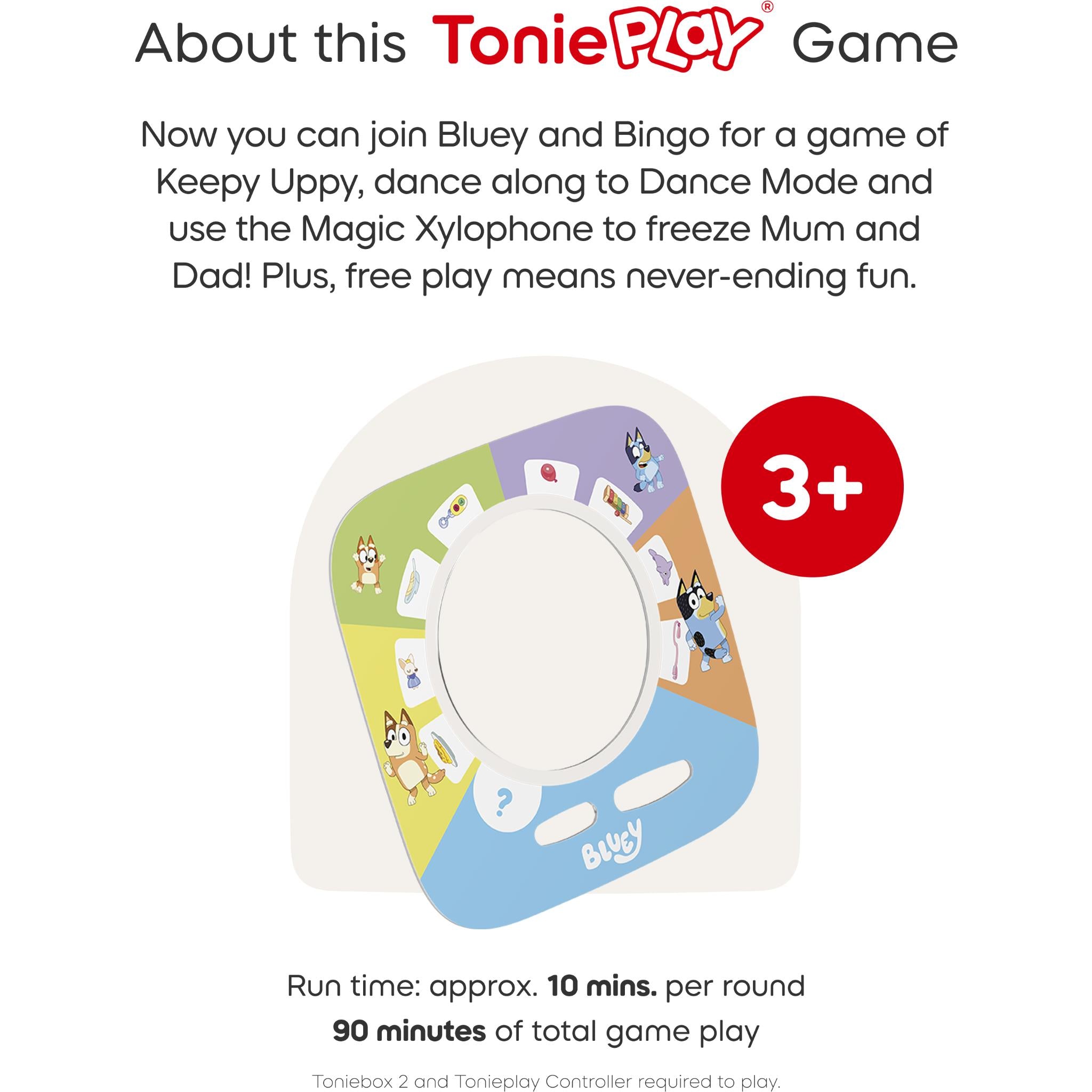 tonies Tonieplay Game Bluey Play All Day disc and box, image 8 - Tonies at Tech Supply Shed NZ