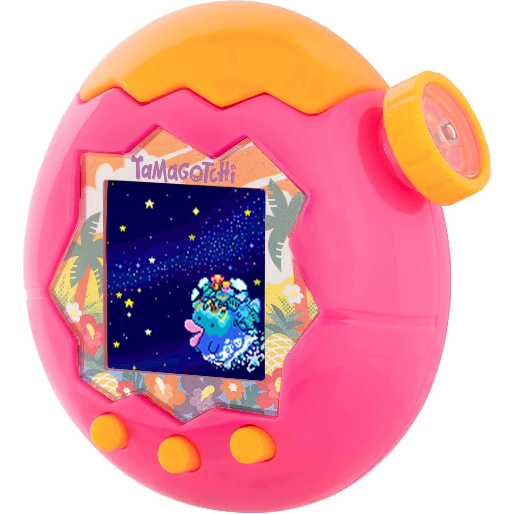 Tamagotchi Paradise Orange Tropics digital pet with zoom dial, image 2 - Retro & Handheld Gaming at Tech Supply Shed NZ