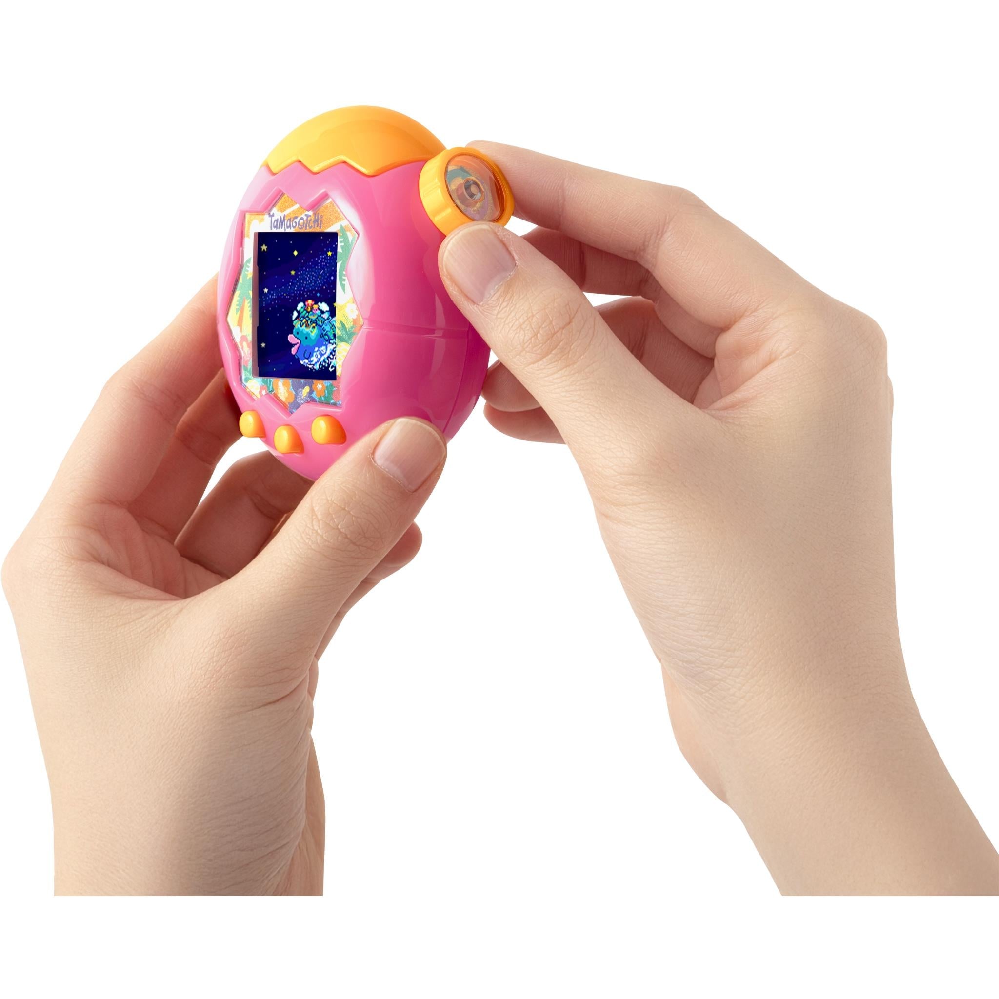 Tamagotchi Paradise Orange Tropics digital pet with zoom dial, image 5 - Retro & Handheld Gaming at Tech Supply Shed NZ