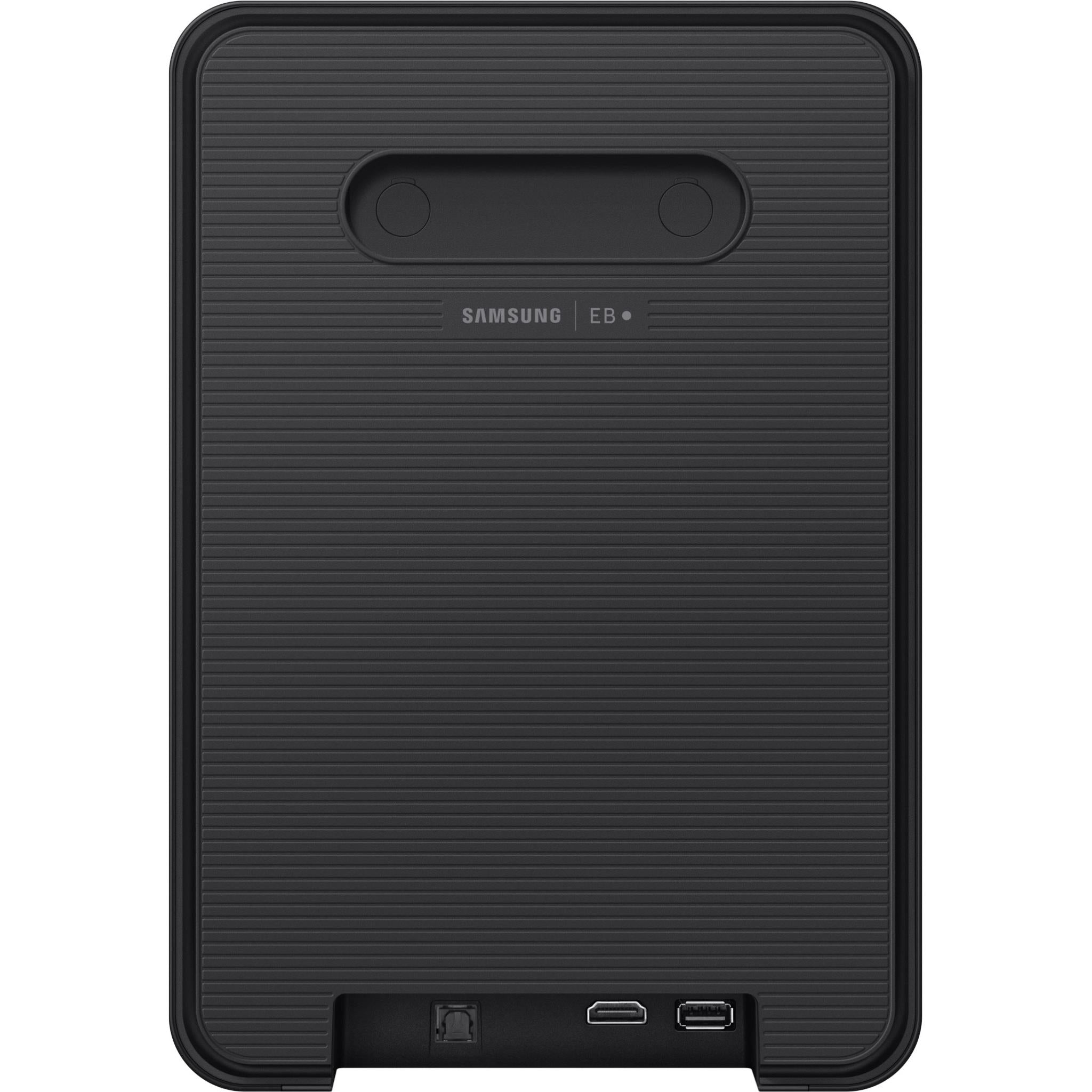 Black Wi-Fi Atmos speaker rear panel with ports and connector area