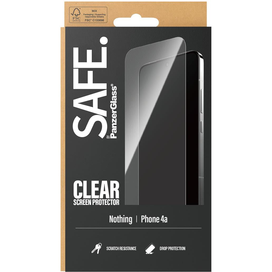 SAFE by PanzerGlass Ultra-Wide Fit clear screen protector for Nothing Phone (4a), image 3 - Phone Accessories at Tech Supply Shed NZ