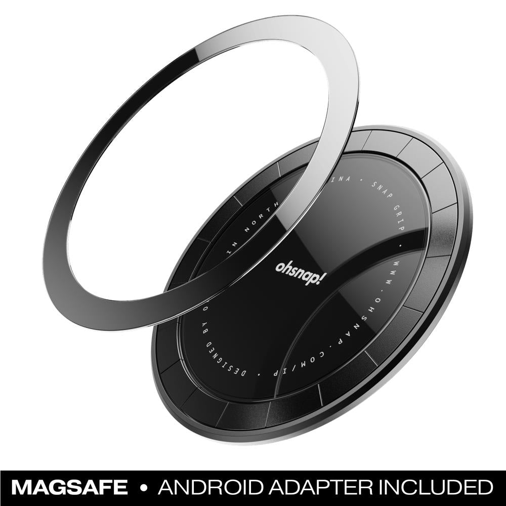 OhSnap! Snap 5 magnetic phone grip and stand in Boring Black black, image 5 - Phone Accessories at Tech Supply Shed NZ