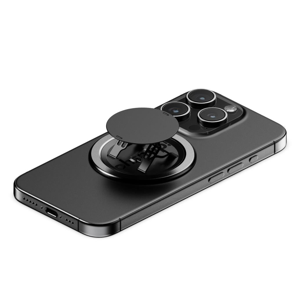 OhSnap! Snap 5 magnetic phone grip and stand in Boring Black black, image 6 - Phone Accessories at Tech Supply Shed NZ