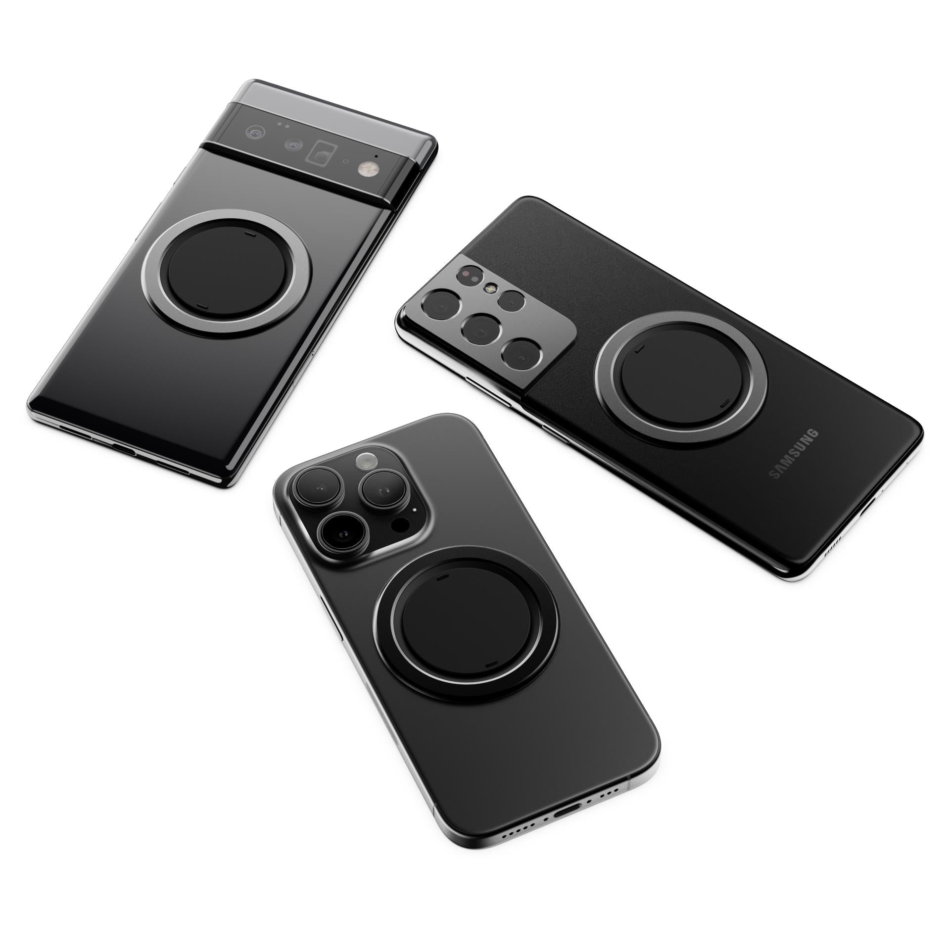 OhSnap! Snap 5 magnetic phone grip and stand in Boring Black black, image 7 - Phone Accessories at Tech Supply Shed NZ
