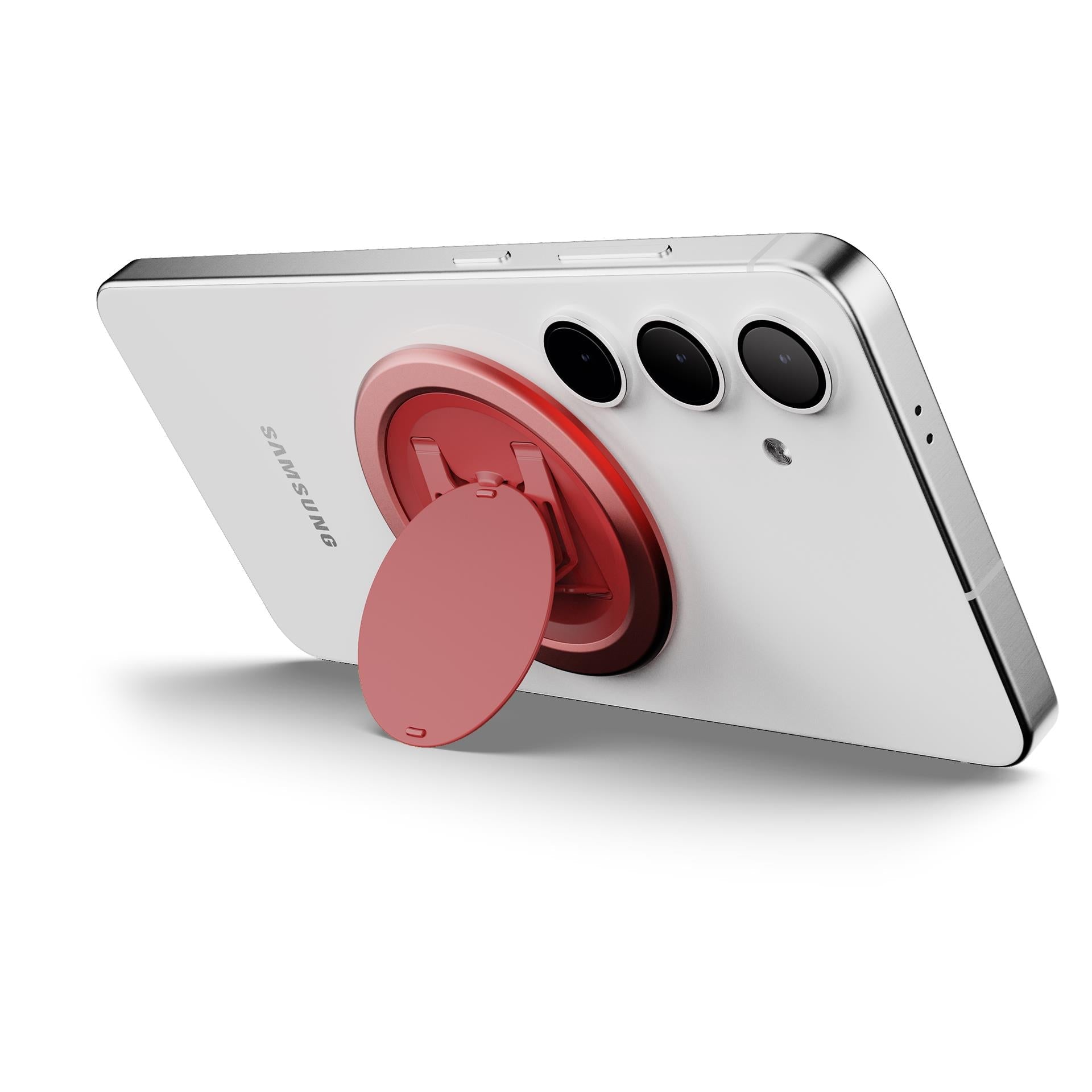 OhSnap! Snap 5 magnetic phone grip and stand in Cherry Noise red, image 4 - Phone Accessories at Tech Supply Shed NZ