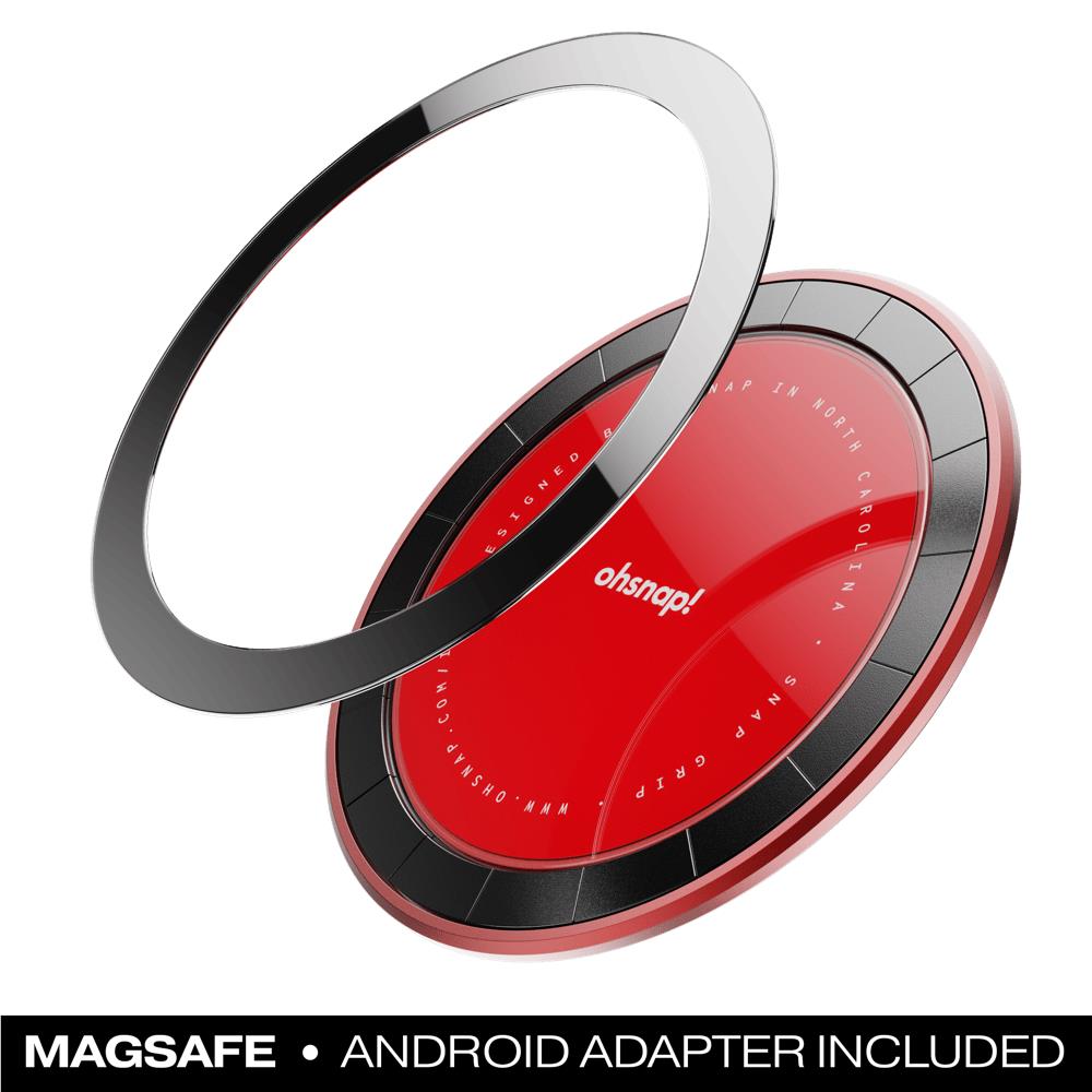 OhSnap! Snap 5 magnetic phone grip and stand in Cherry Noise red, image 5 - Phone Accessories at Tech Supply Shed NZ