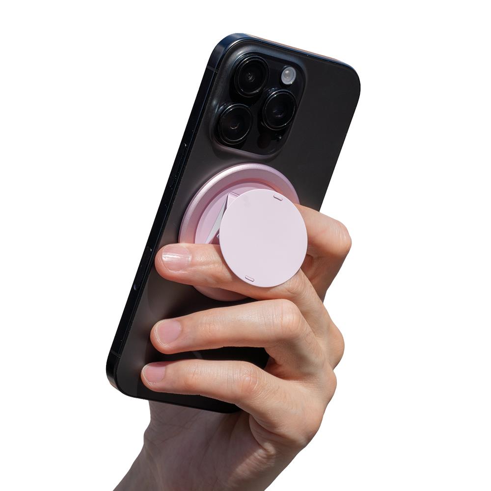 OhSnap! Snap 5 magnetic phone grip and stand in Pick Me Pink pink, image 2 - Phone Accessories at Tech Supply Shed NZ