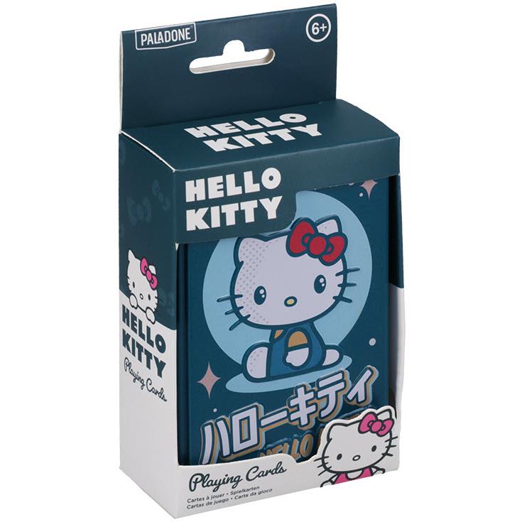 Hello Kitty playing cards retail box with character illustration and playing cards text