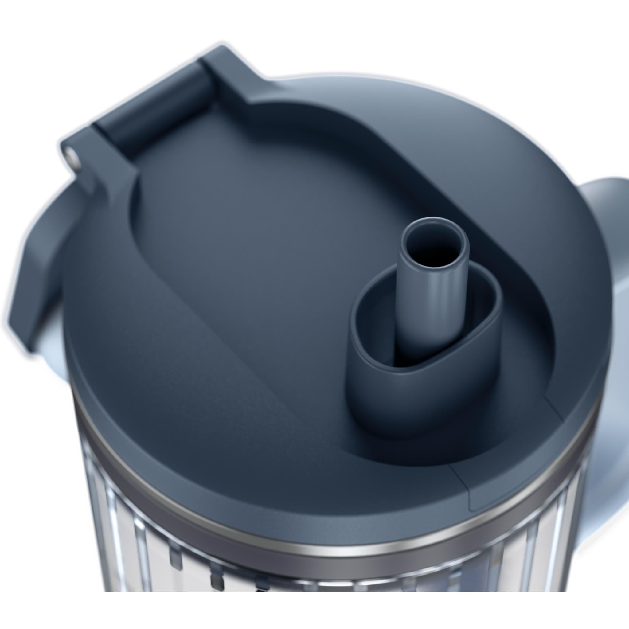 Ninja blender lid underside with two recessed ports