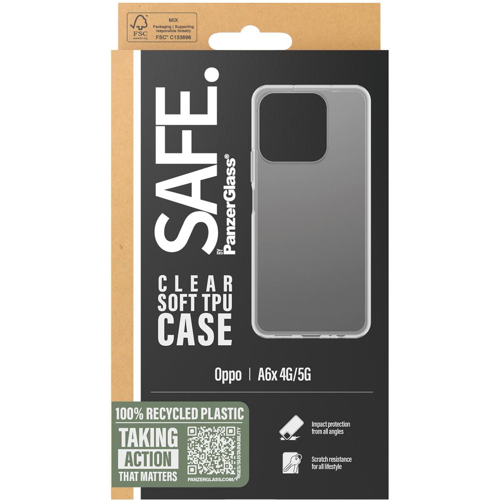 SAFE by PanzerGlass clear soft TPU case for OPPO A6x, image 2 - Phone Cases & Covers at Tech Supply Shed NZ