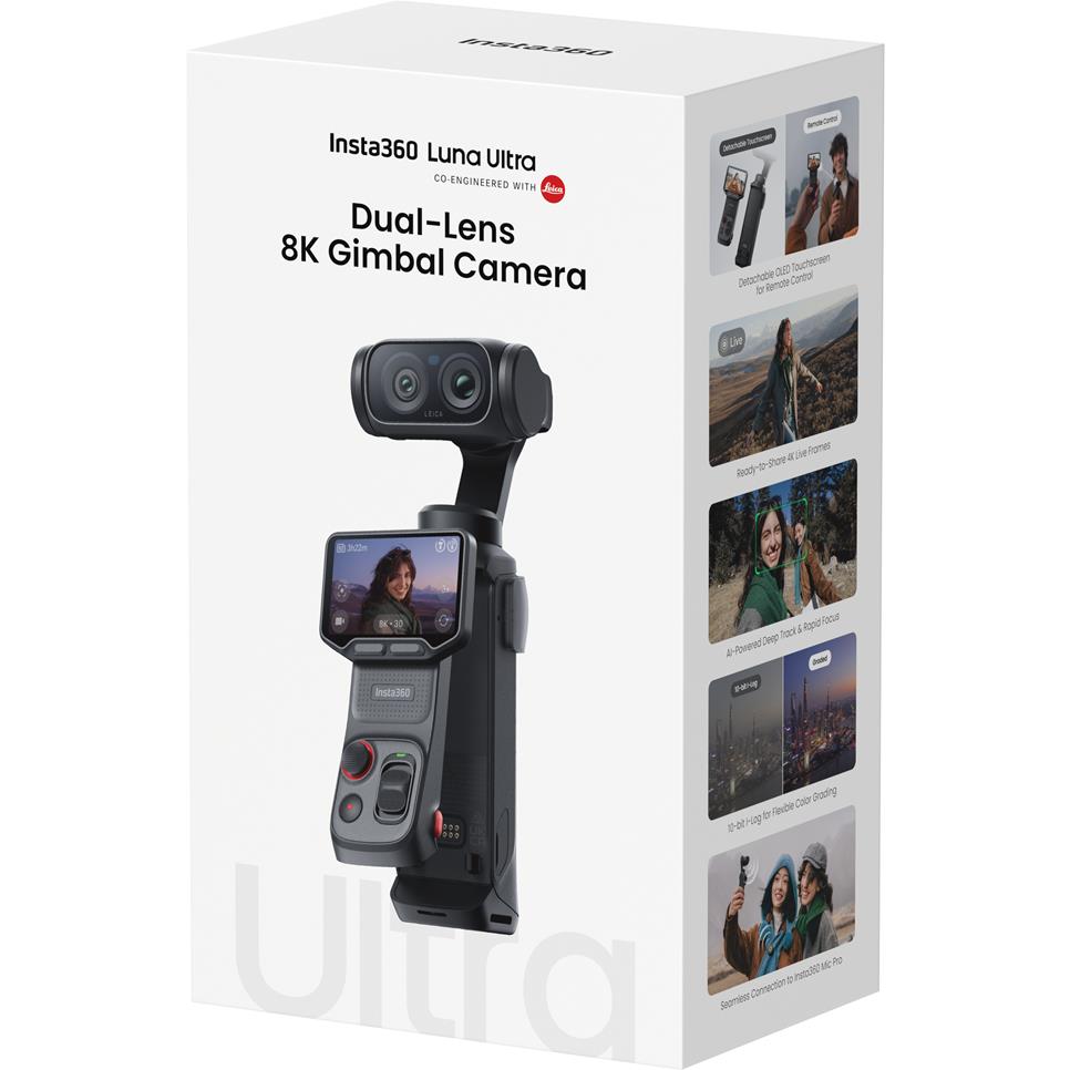 Insta360 Luna Ultra 8K gimbal camera in Cosmic Black, image 10 - Digital Cameras at Tech Supply Shed NZ