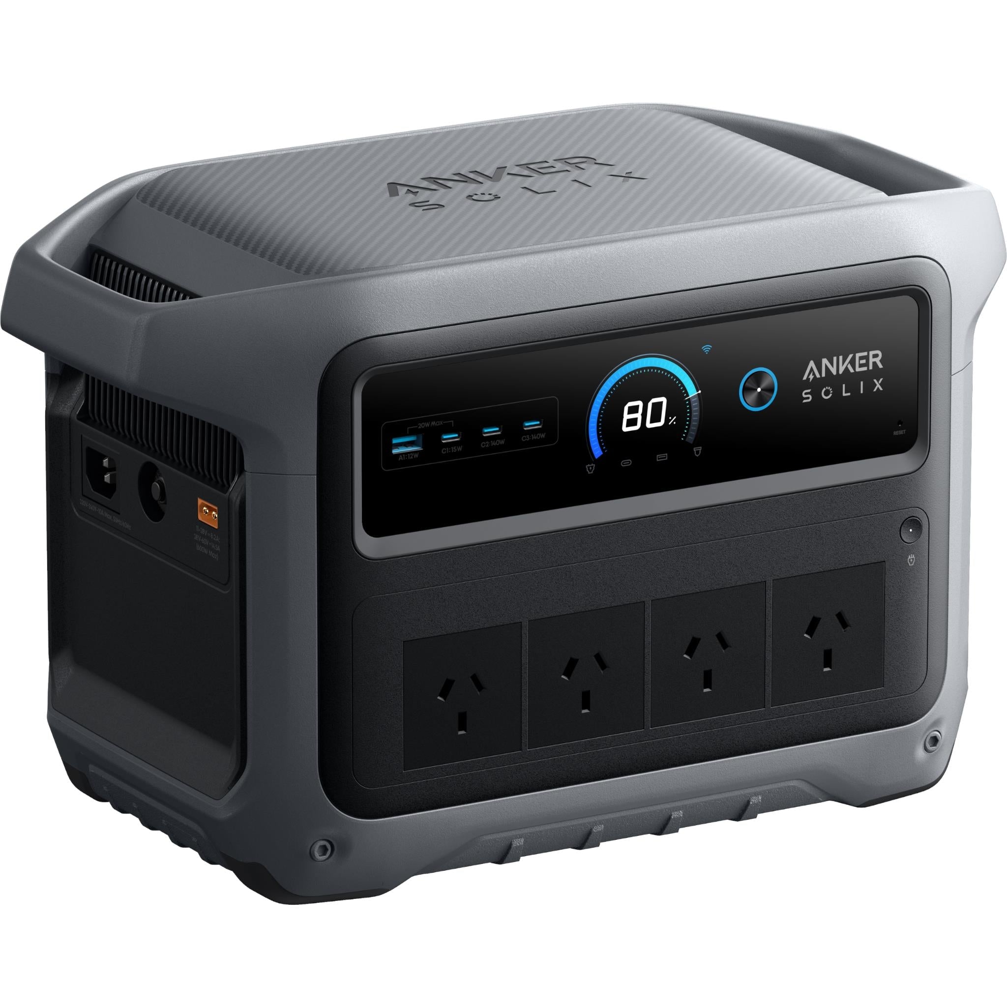Anker SOLIX C2000 Gen 2 portable power station in grey, image 3 - Power Stations at Tech Supply Shed NZ