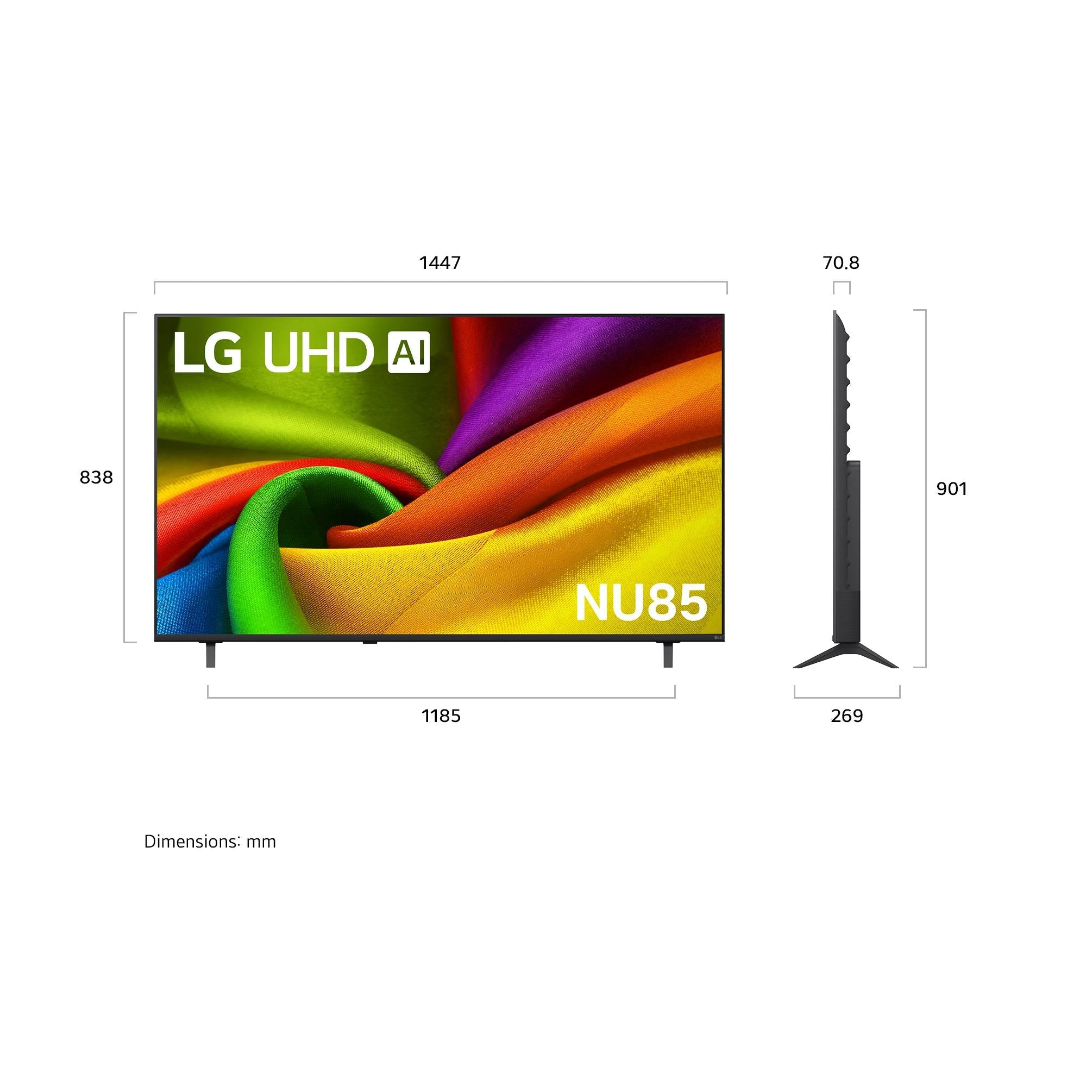 LG NU85 65 inch NANO AI 4K Smart TV, image 4 - Large TVs - 65" to 75" at Tech Supply Shed NZ