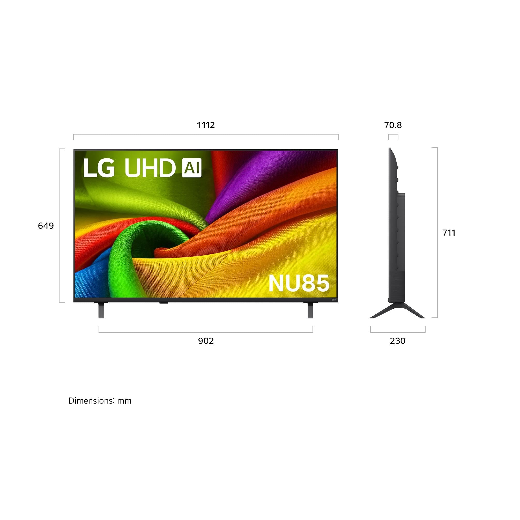 LG NU85 NANO AI 50 inch UHD 4K smart TV, image 4 - Mid-Size TVs - 43" to 55" at Tech Supply Shed NZ