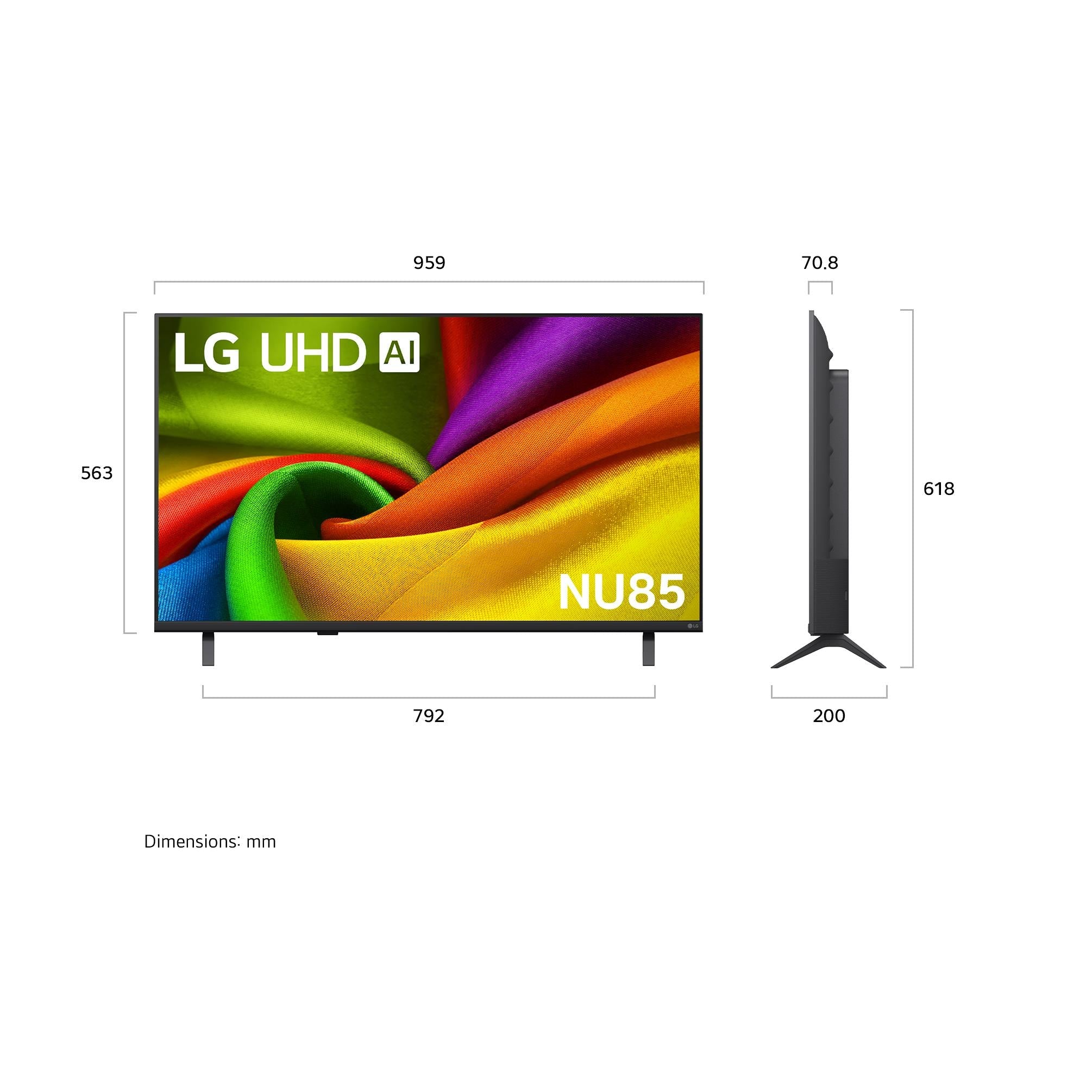 LG NU85 NANO AI 43 inch UHD 4K smart TV, image 4 - Mid-Size TVs - 43" to 55" at Tech Supply Shed NZ