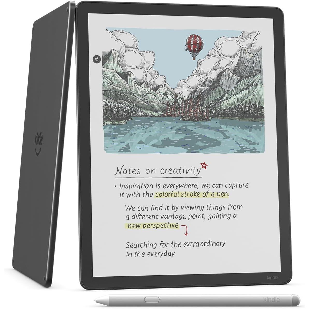 11-inch Kindle Scribe Colorsoft e-ink digital notebook with notes on screen