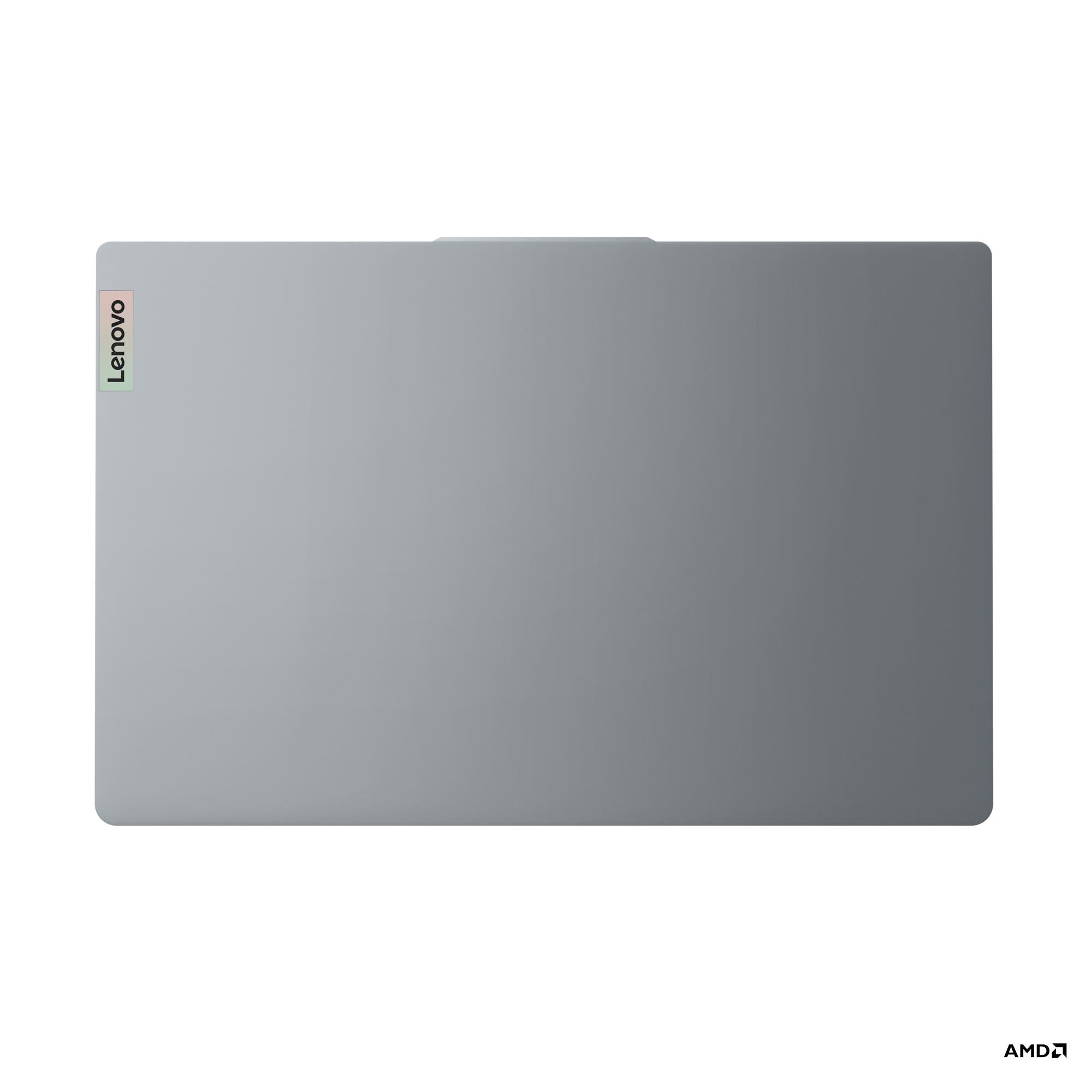 Grey Lenovo IdeaPad Slim 3 laptop lid with Lenovo logo