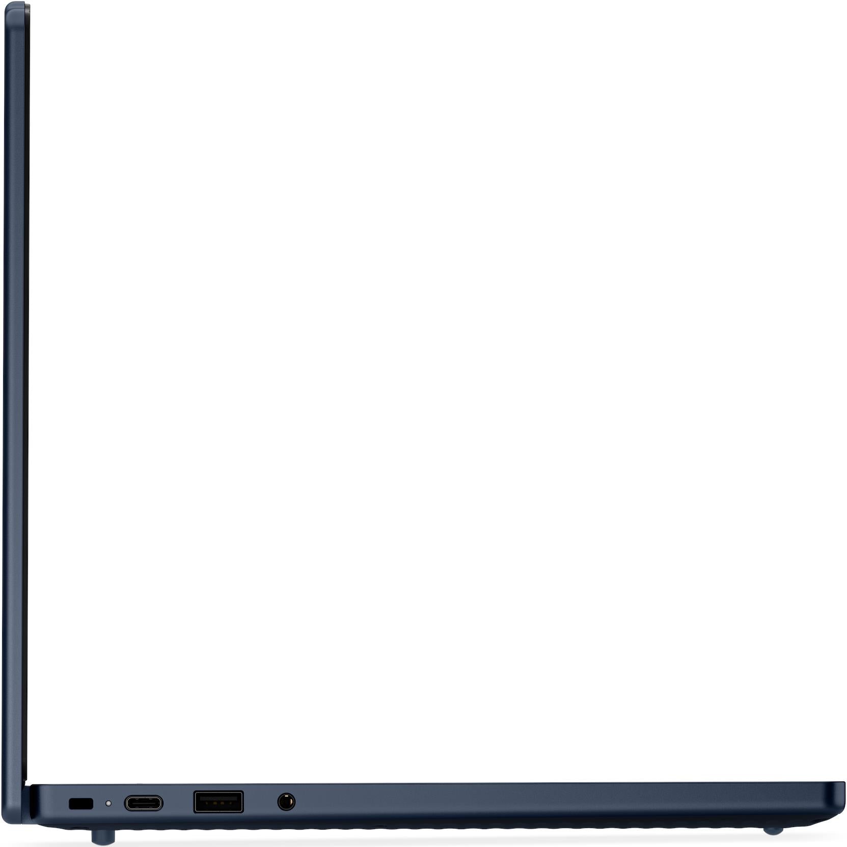 Grey Chromebook side ports panel with headphone, USB, and power connections