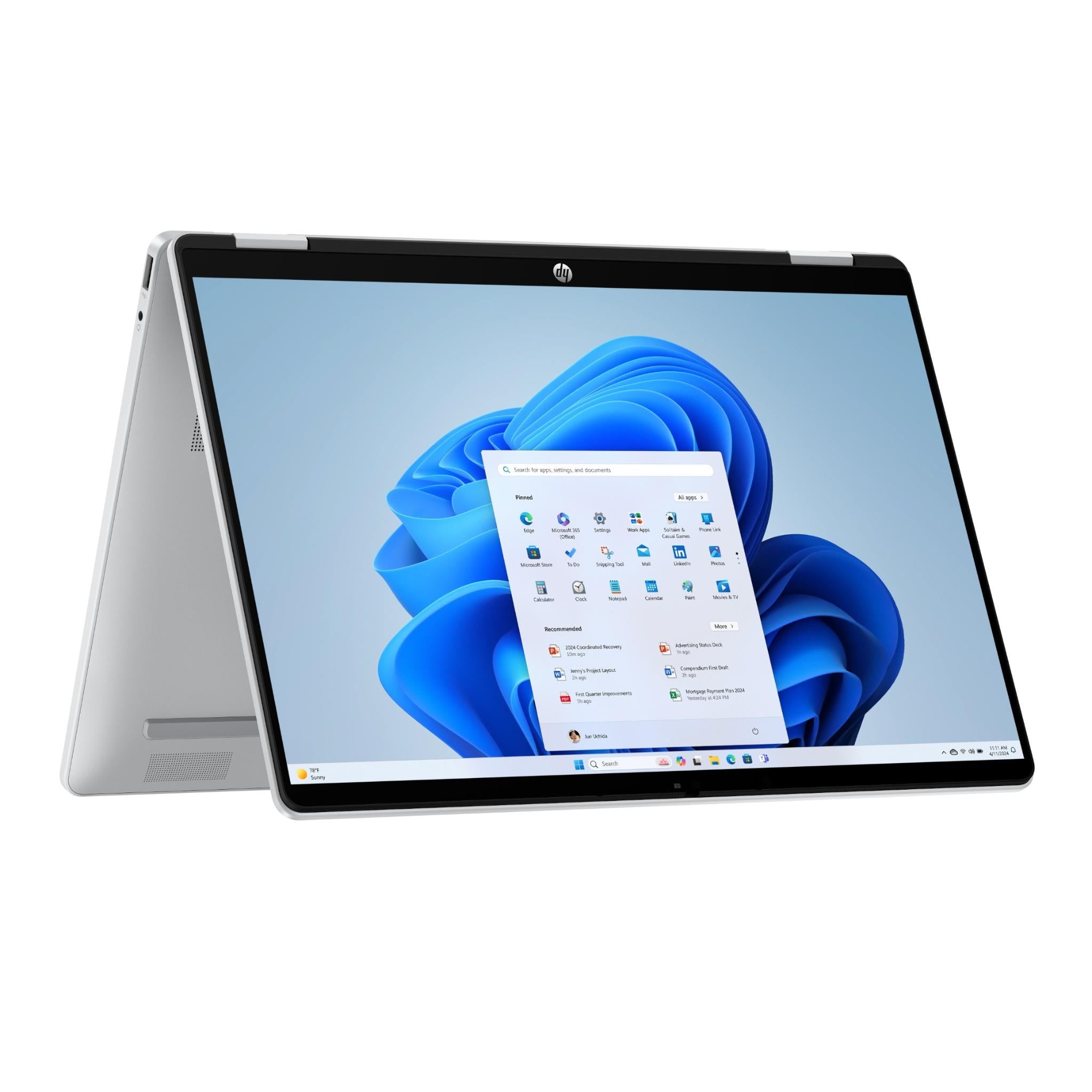 HP OmniBook 5 Flip 14 inch 2-in-1 touchscreen laptop in silver, image 5 - Business & Home Laptops at Tech Supply Shed NZ
