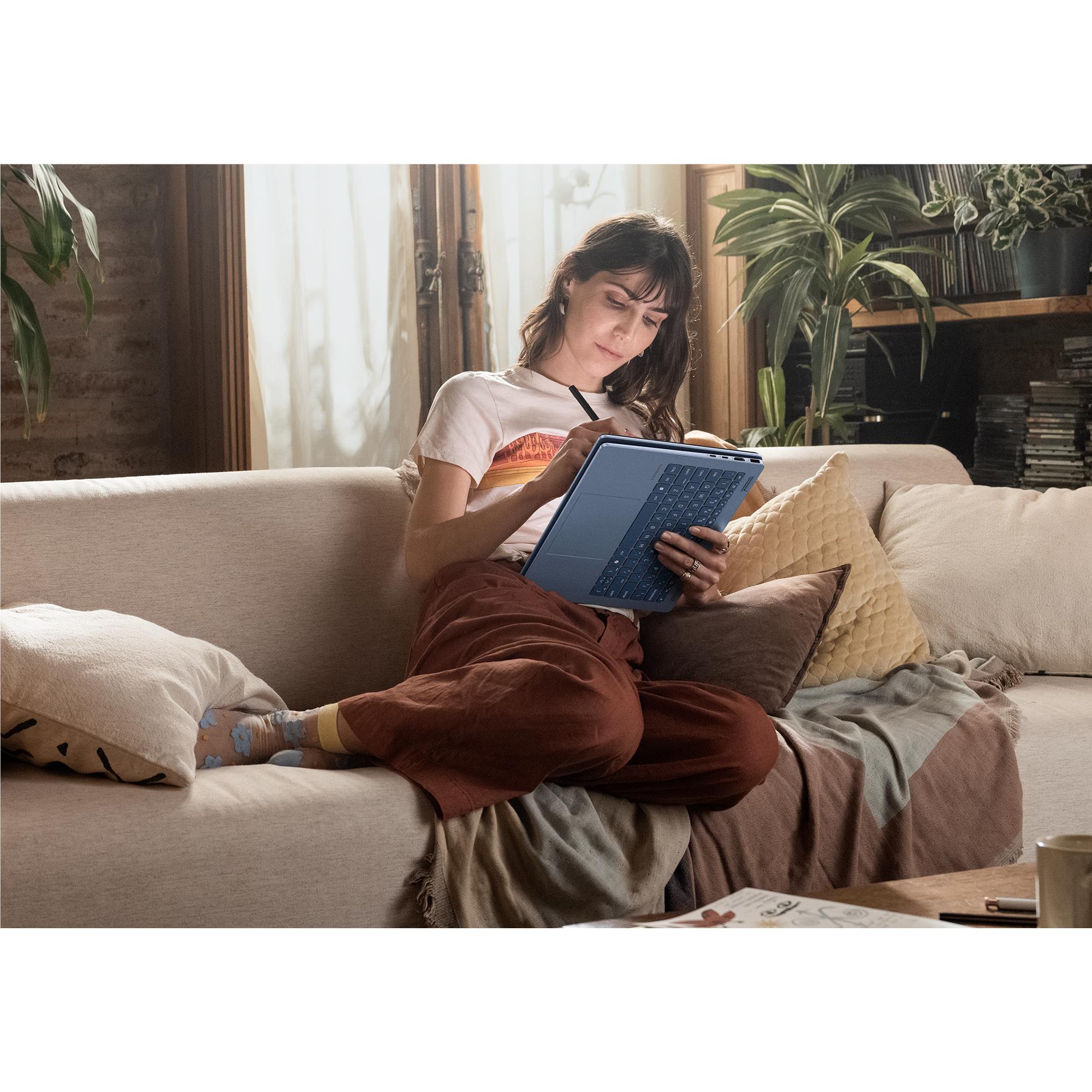 HP OmniBook 5 Flip 14 inch 2-in-1 touchscreen laptop in blue, image 5 - Business & Home Laptops at Tech Supply Shed NZ