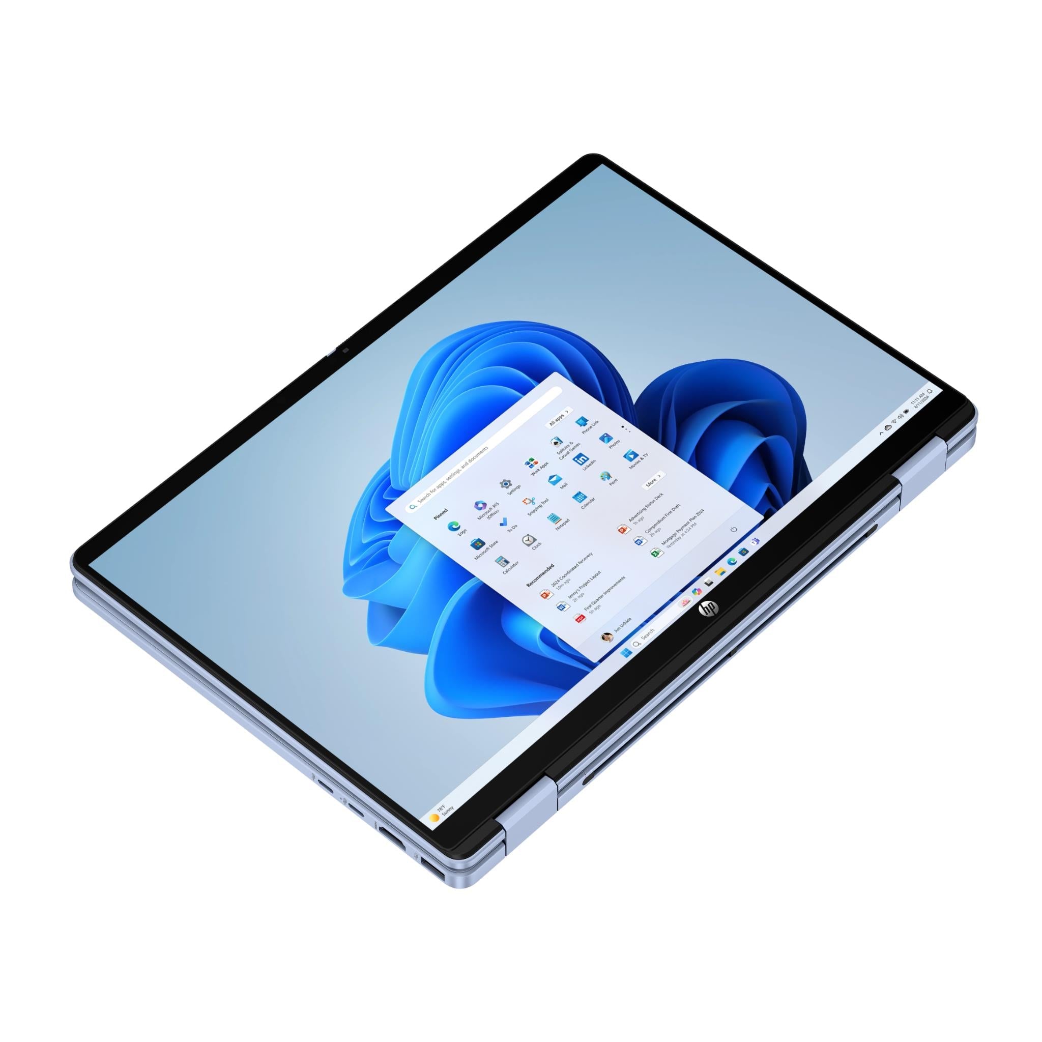 HP OmniBook 5 Flip 14 inch 2-in-1 touchscreen laptop in blue, image 7 - Business & Home Laptops at Tech Supply Shed NZ